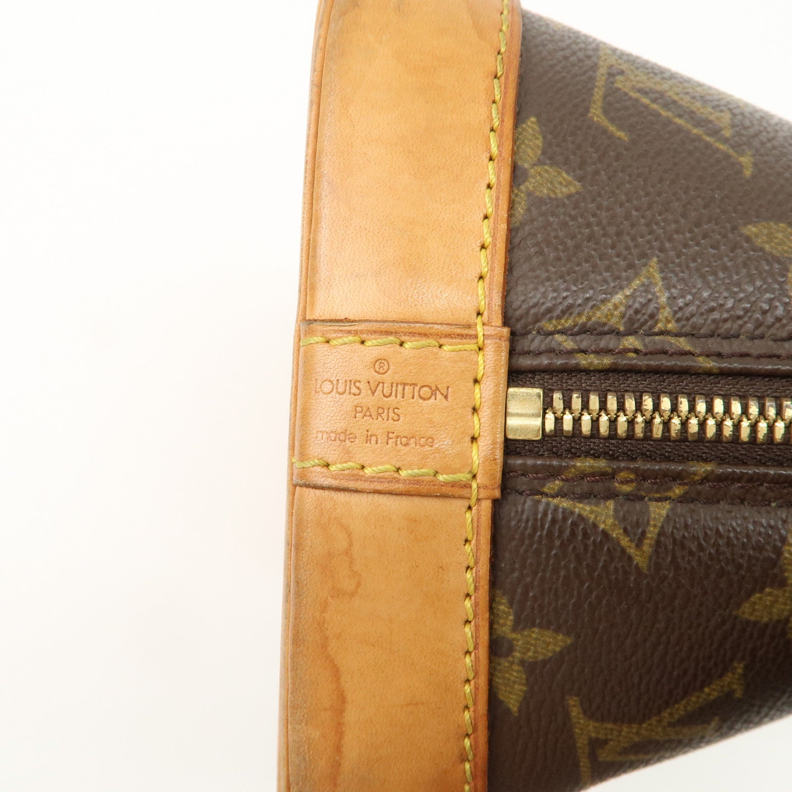 Louis Vuitton Monogram Alma Hand Bag Brown M51130 Used