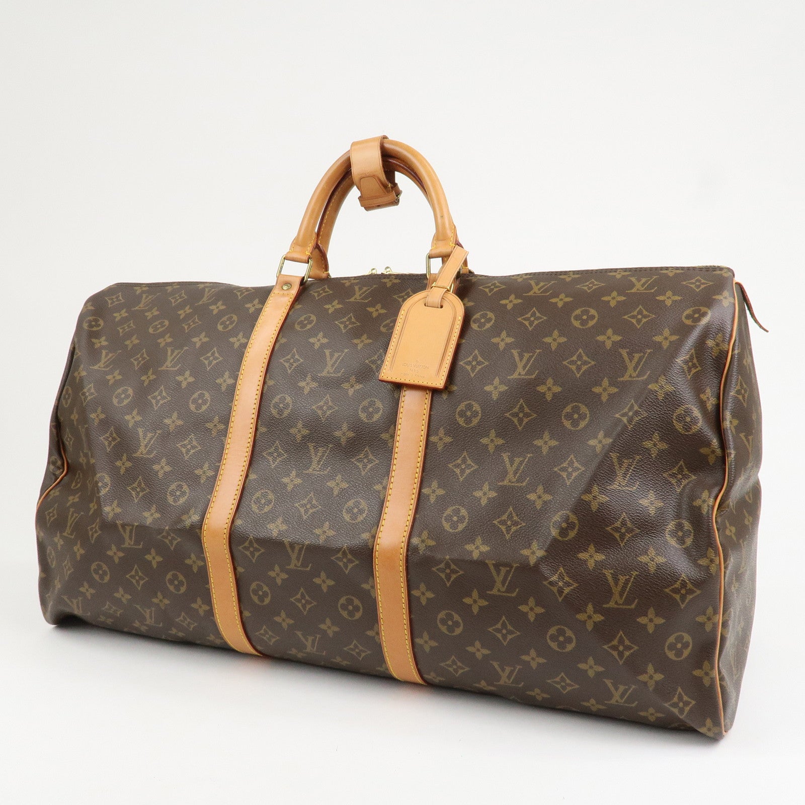 Louis Vuitton Monogram Keep All 60 Boston Bag Brown M41422