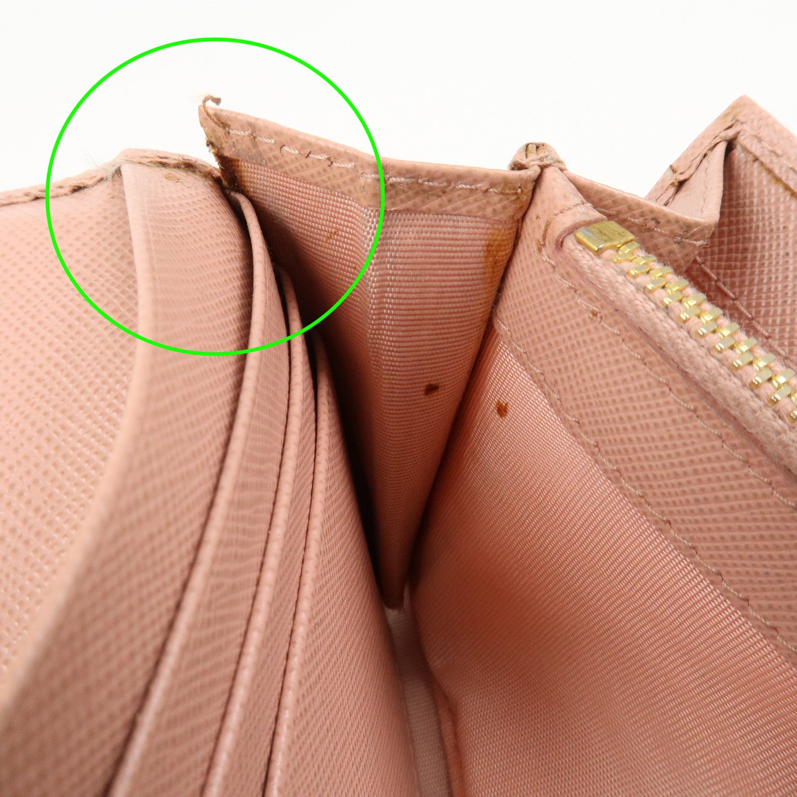 PRADA Logo Saffiano Leather Ribbon Long Wallet Pink 1M1132