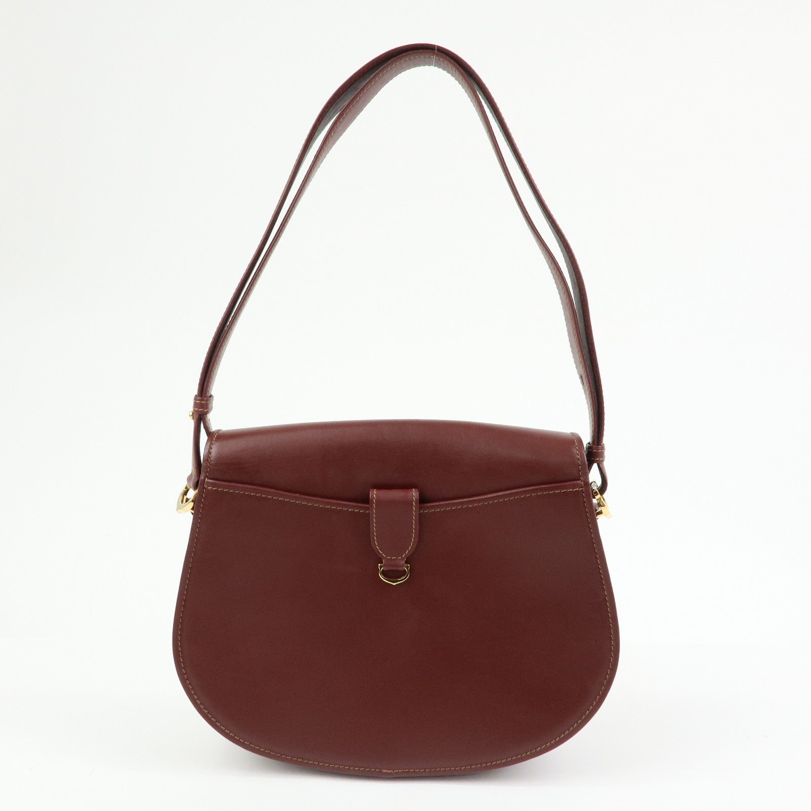 Cartier Must de Cartier Leather Shoulder Bag Crossbody Bag Bordeaux