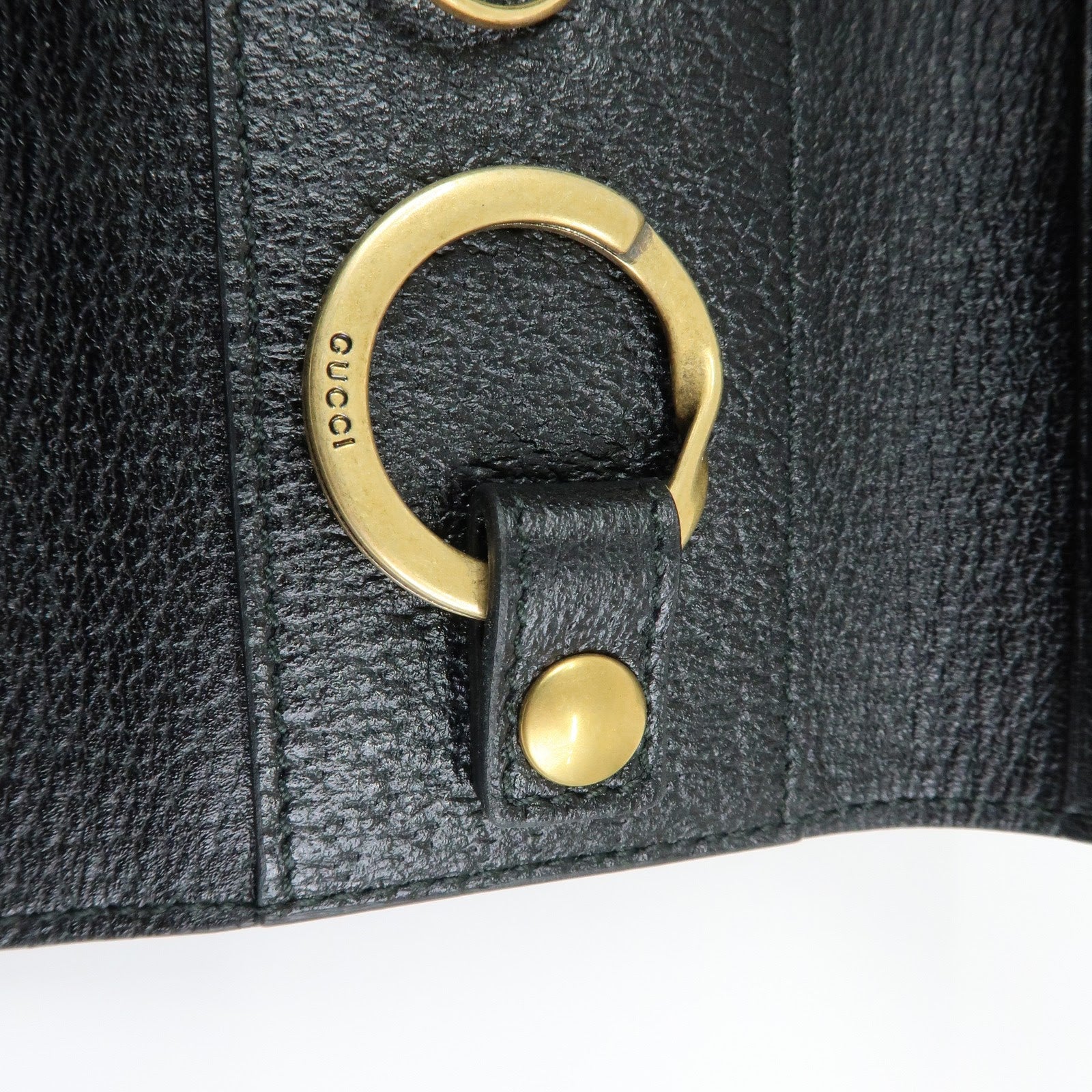GUCCI Sherry Leather 6 Ring Key Case Key Holder Black 435297