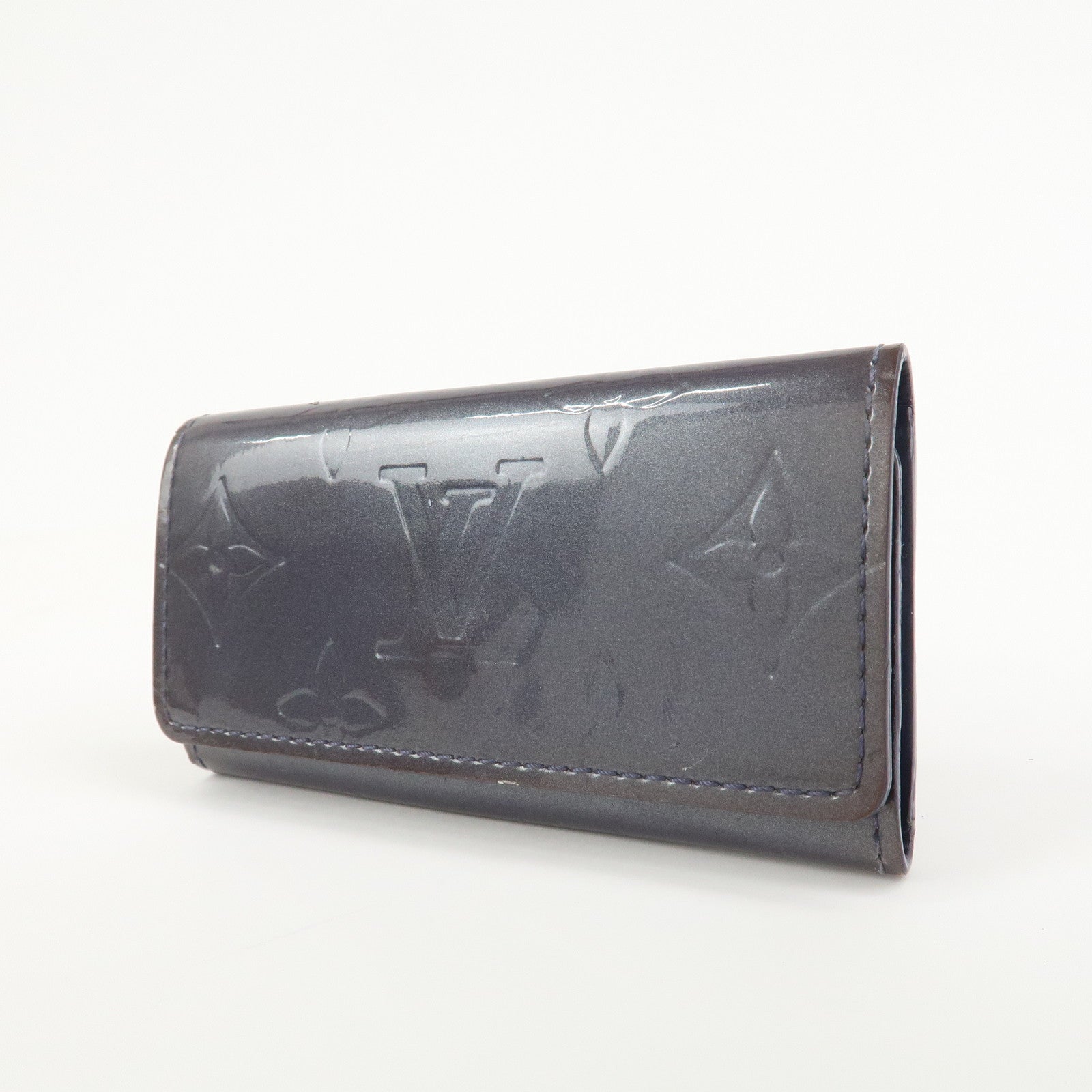 Louis Vuitton Monogram Vernis Multicle 4 Ring Key Case Indigo
