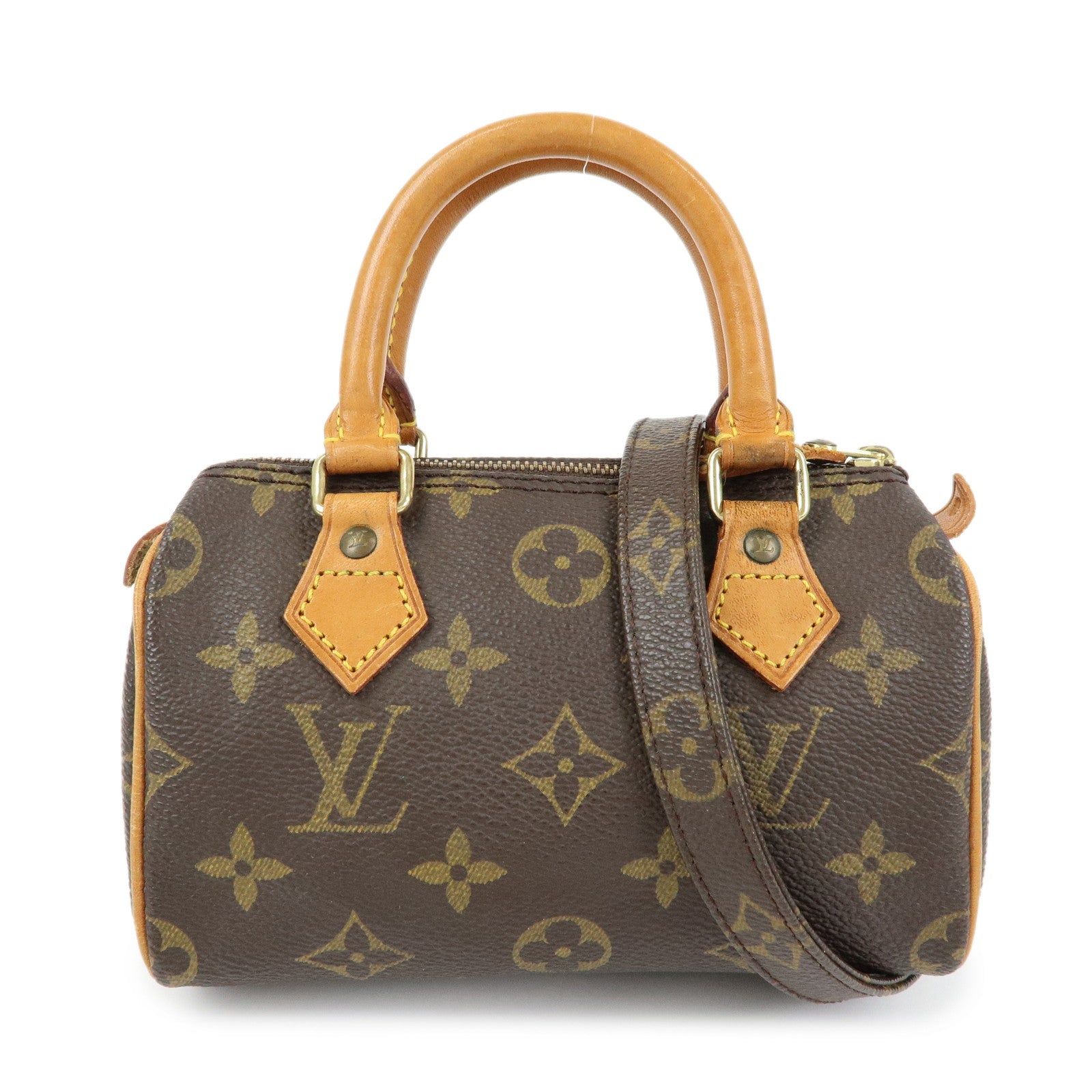 Louis Vuitton Monogram Mini Speedy Hand Shoulder Bag Brown M41534