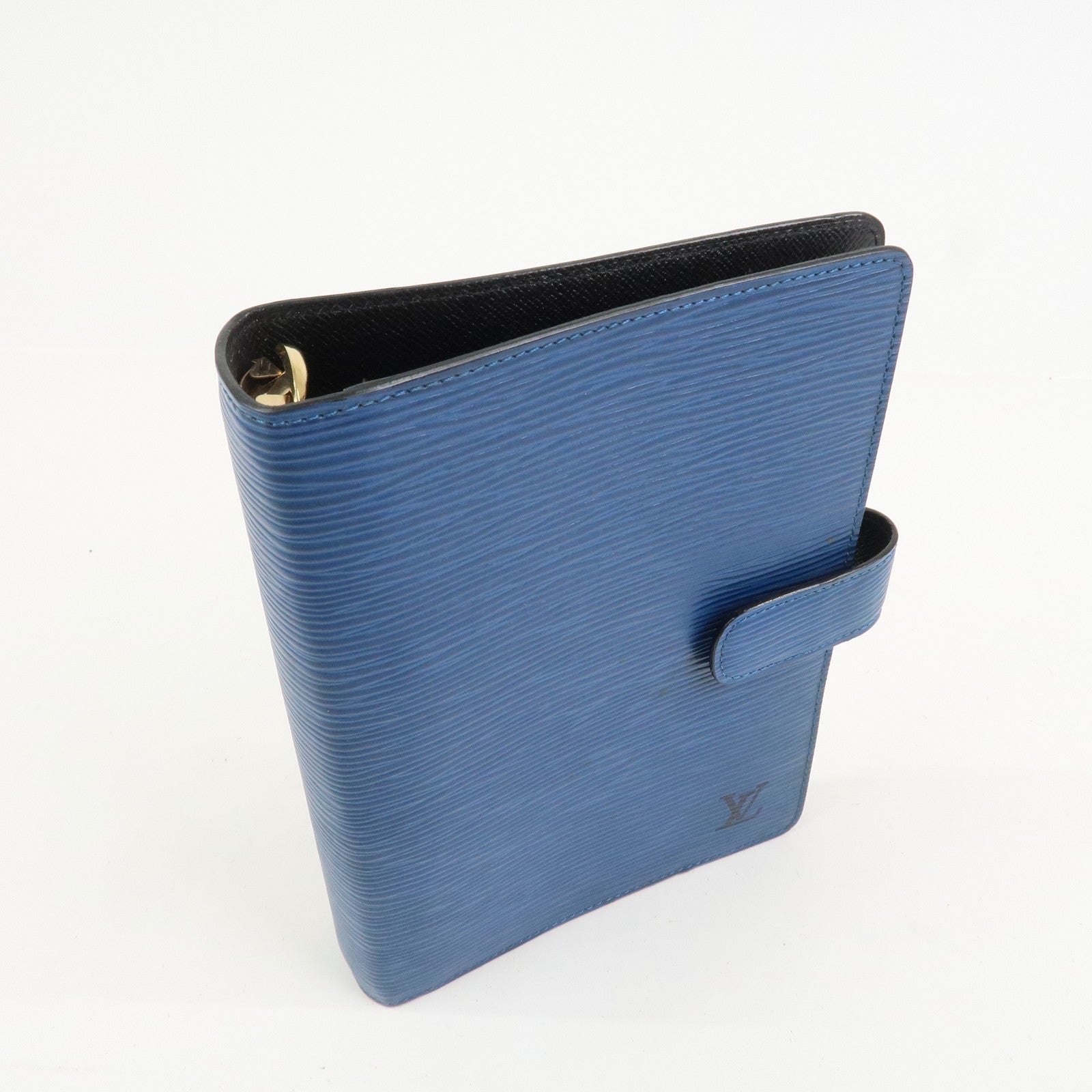 Louis Vuitton Epi Agenda MM Planner Cover Toledo Blue R20045