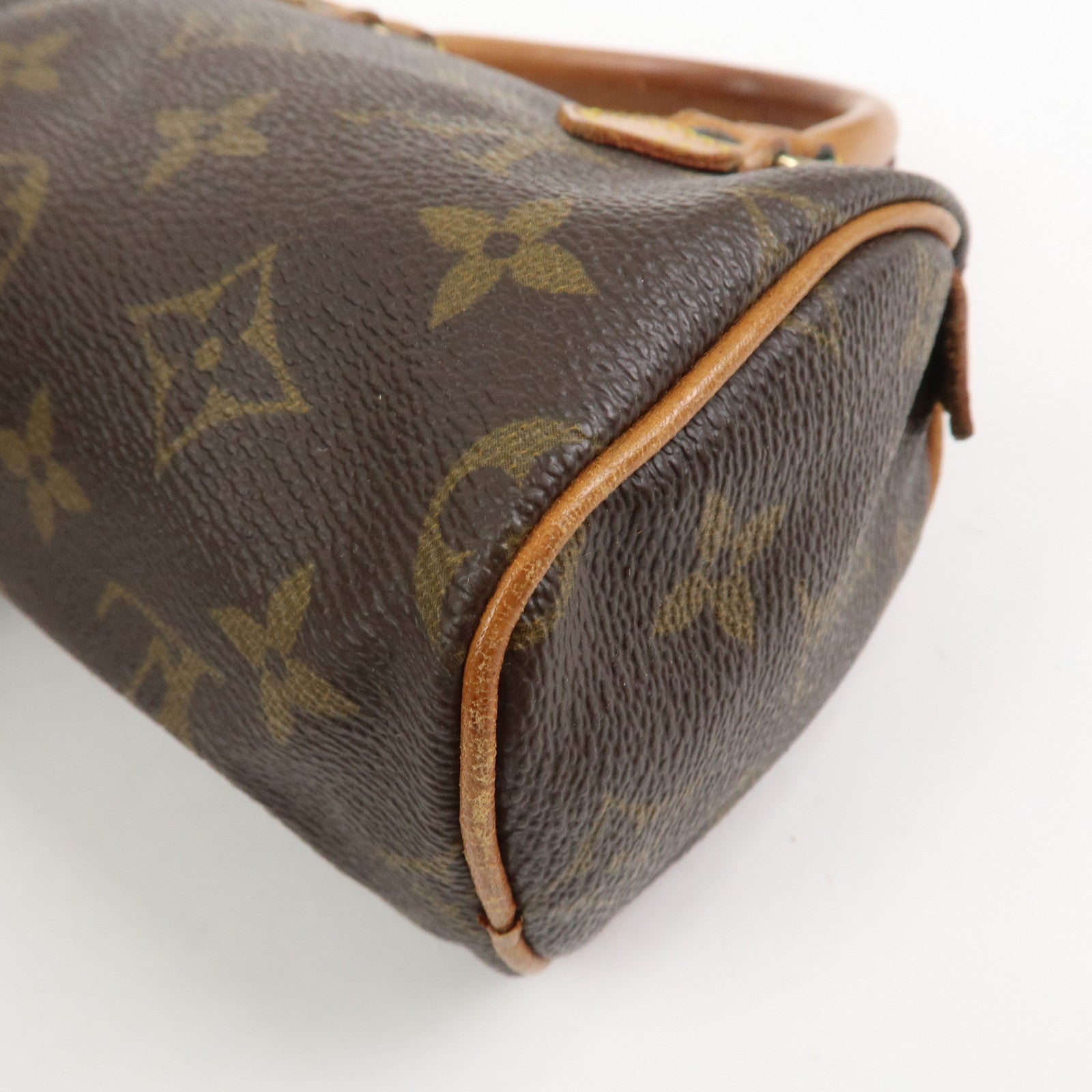Louis Vuitton Monogram Mini Speedy Hand Bag Brown M41534