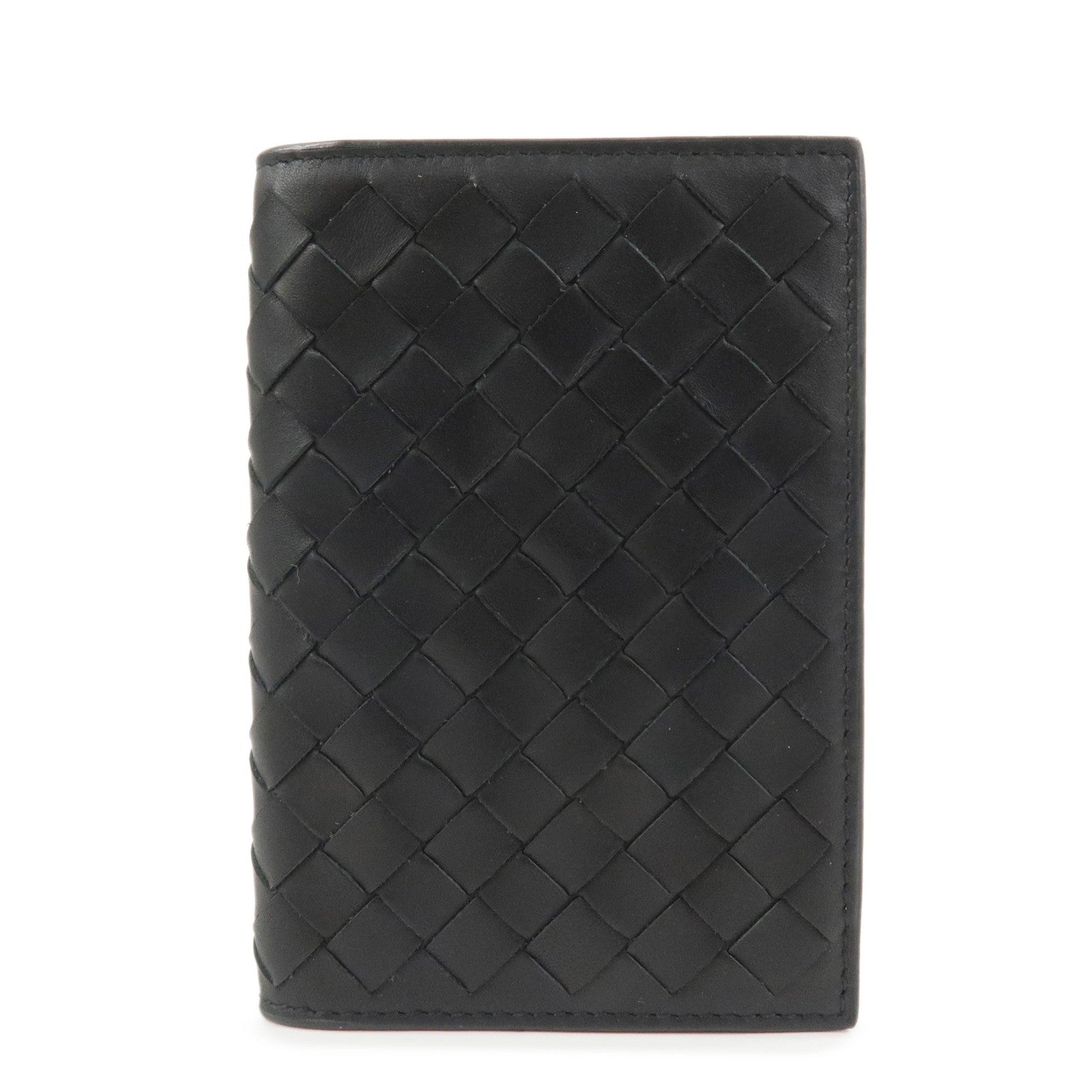 BOTTEGA VENETA Intrecciato Leather Card Case Black
