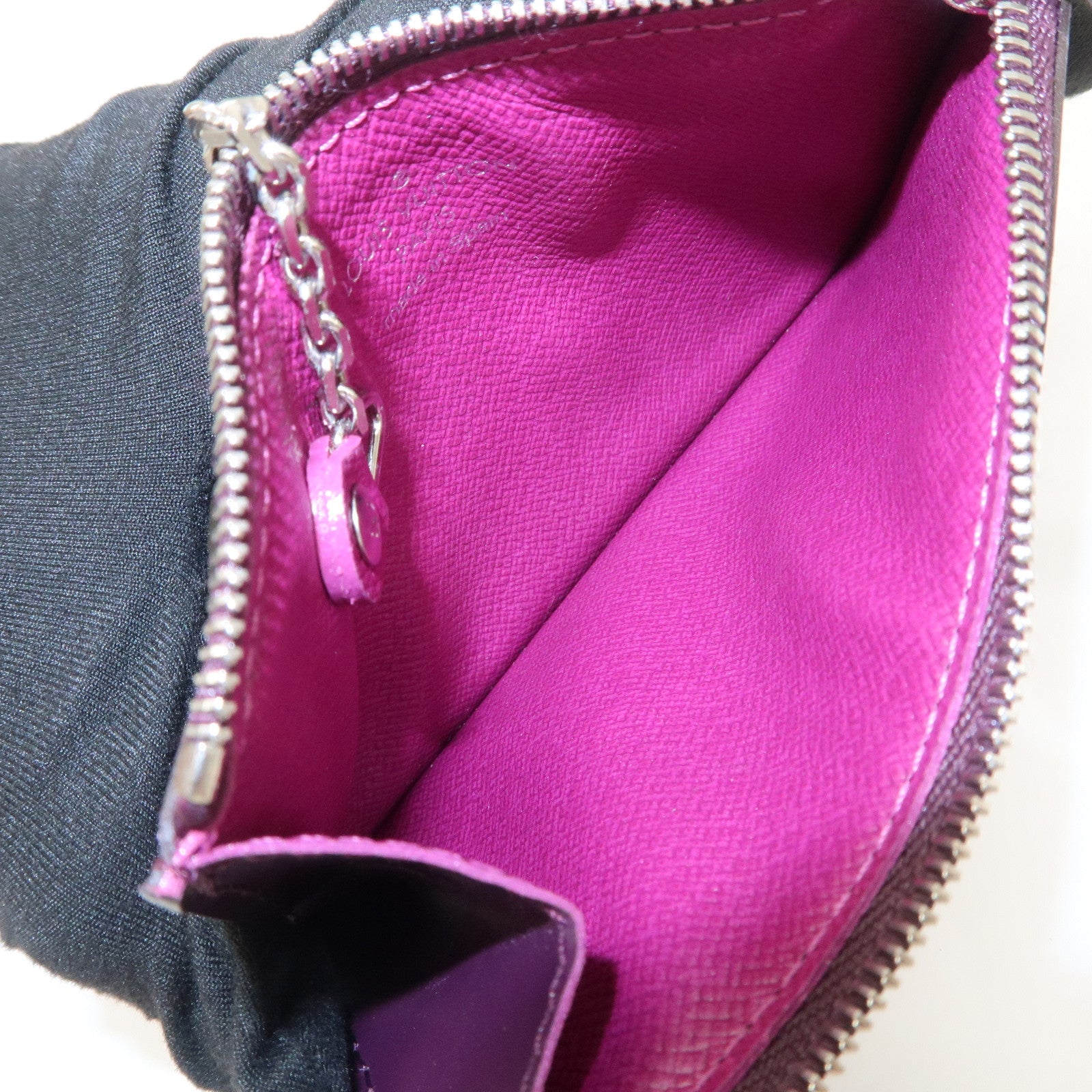 Louis Vuitton Epi Pochette Cles NM Coin Case Key Case Cassis M6660K