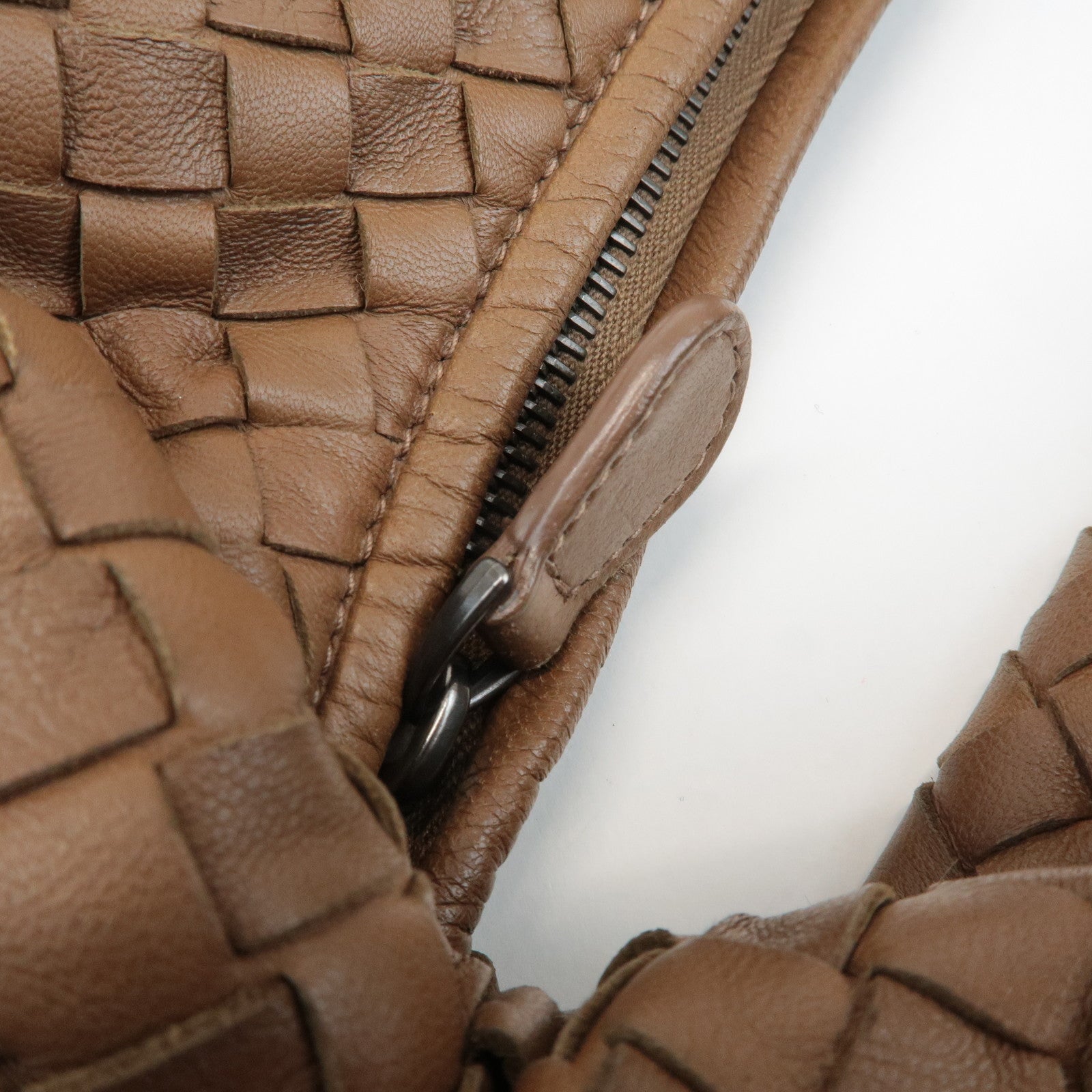BOTTEGA VENETA Hobo Intrecciato Leather Shoulder Bag Brown 115653 Used
