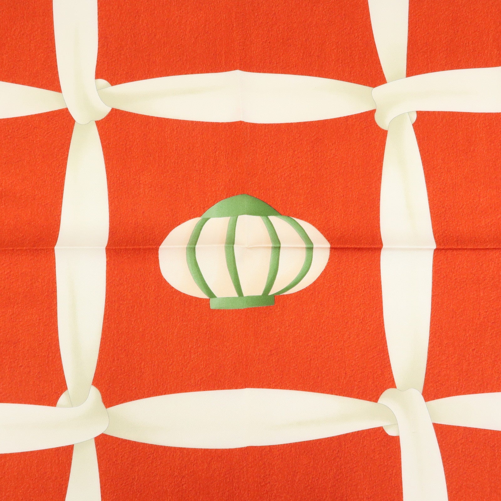 BVLGARI Silk 100% Scarf Topkapi Keffiyeh Red Beige