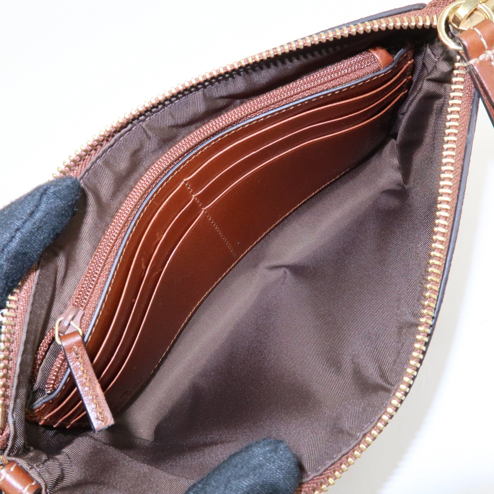 GUCCI Guccissima GG Supreme Leather Chain Shoulder Bag Beige 428449