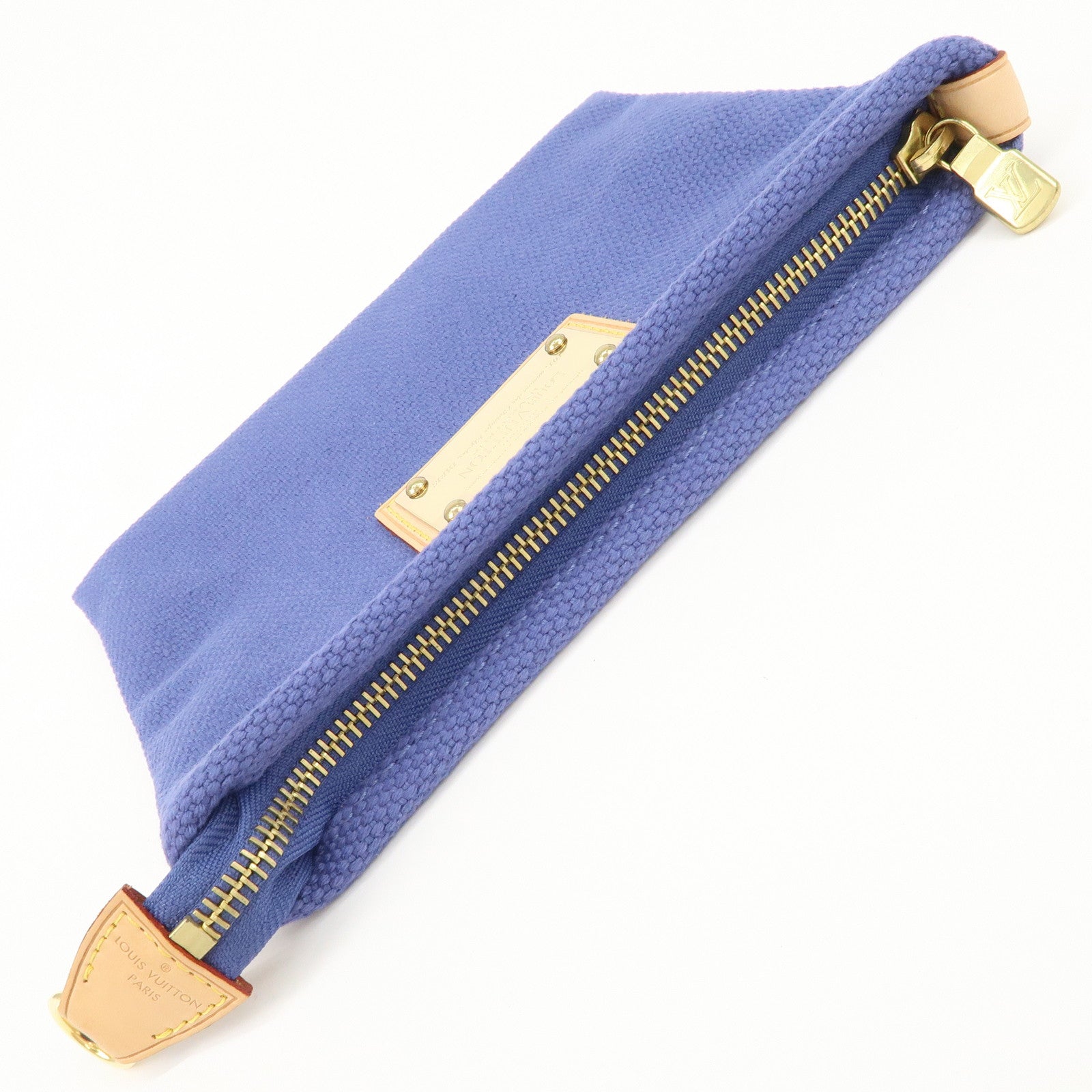 Louis Vuitton Antigua Canvas Nume Leather Pochette Plate PM M40067