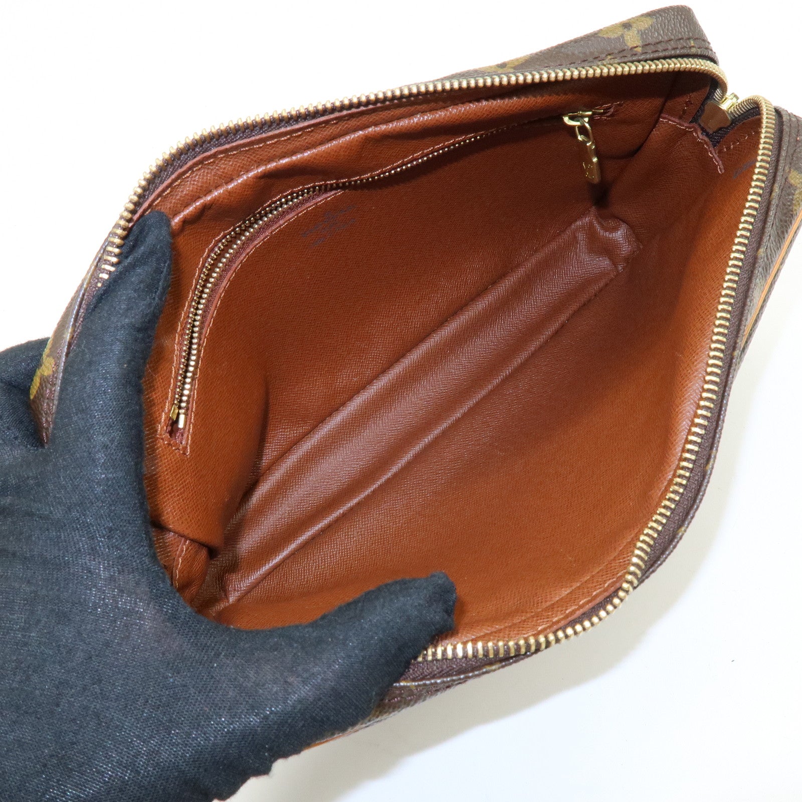 Louis Vuitton Monogram Marly Dragonne GM Clutch Bag Brown M51825