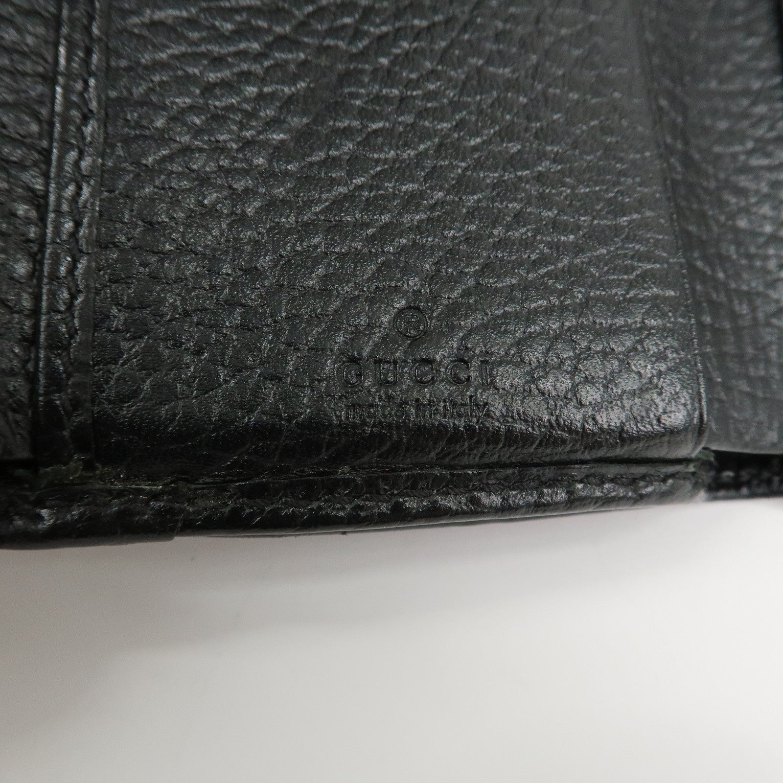 GUCCI GG Marmont Leather Small Tri-fold Compact Wallet Black 644407