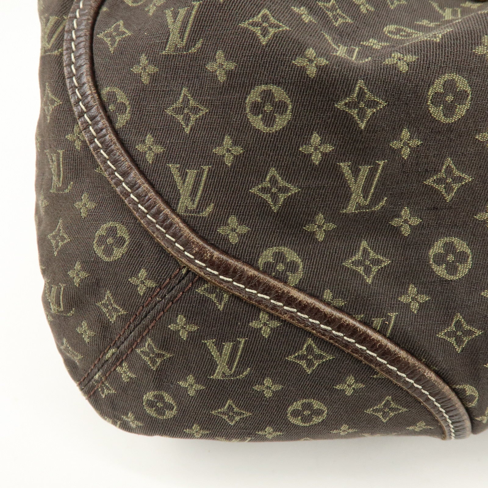 Louis Vuitton Monogram Mini Lin Manon MM Shoulder Bag Ebene M95619