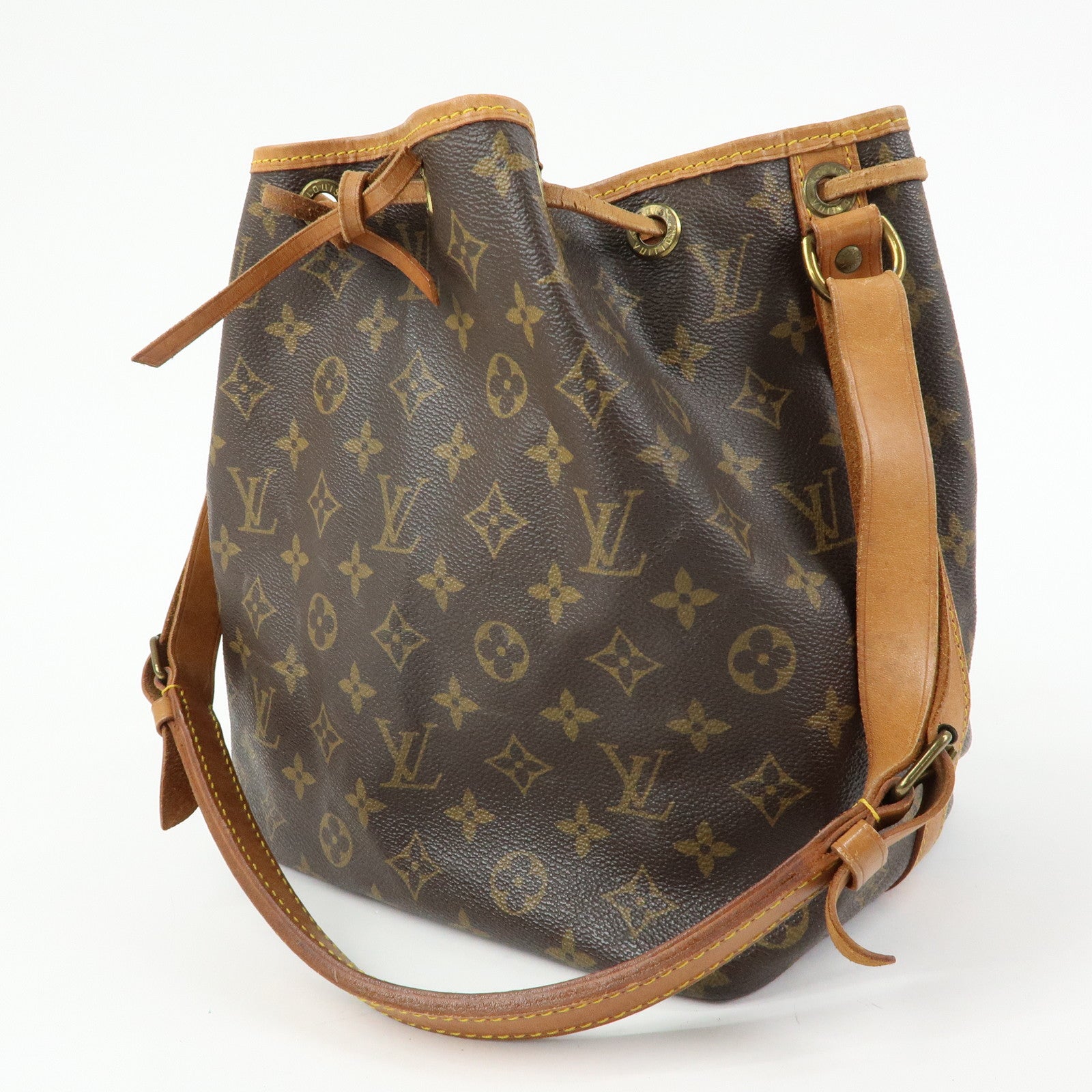Louis Vuitton Monogram Petit Noe Shoulder Bag Brown M42226