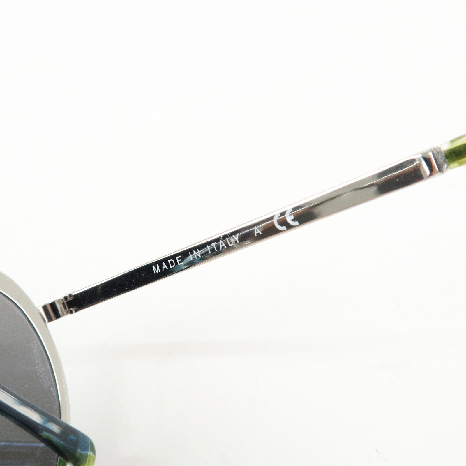 CHANEL Plastic Boston MirrorLens Sunglasses 55□18 Silver Green 4206