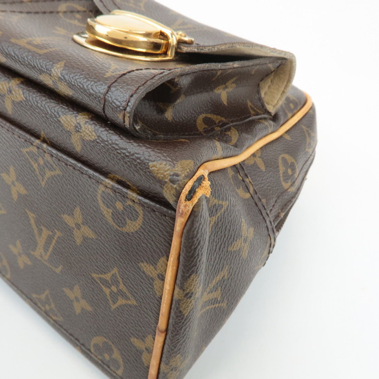 Louis Vuitton Monogram Manhattan PM Hand Bag Brown M40026
