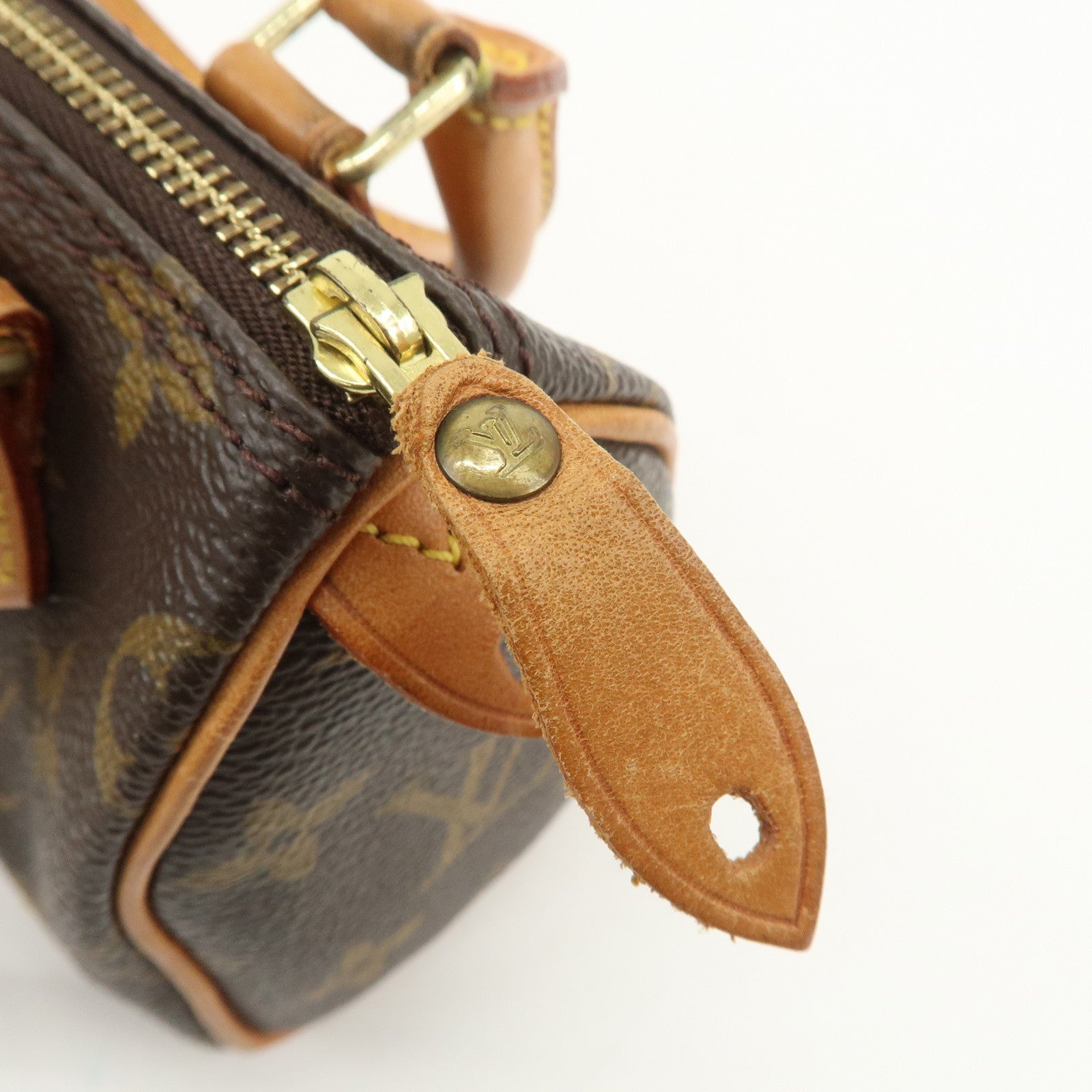Louis Vuitton Monogram Mini Speedy Hand Bag & Strap Brown M41534