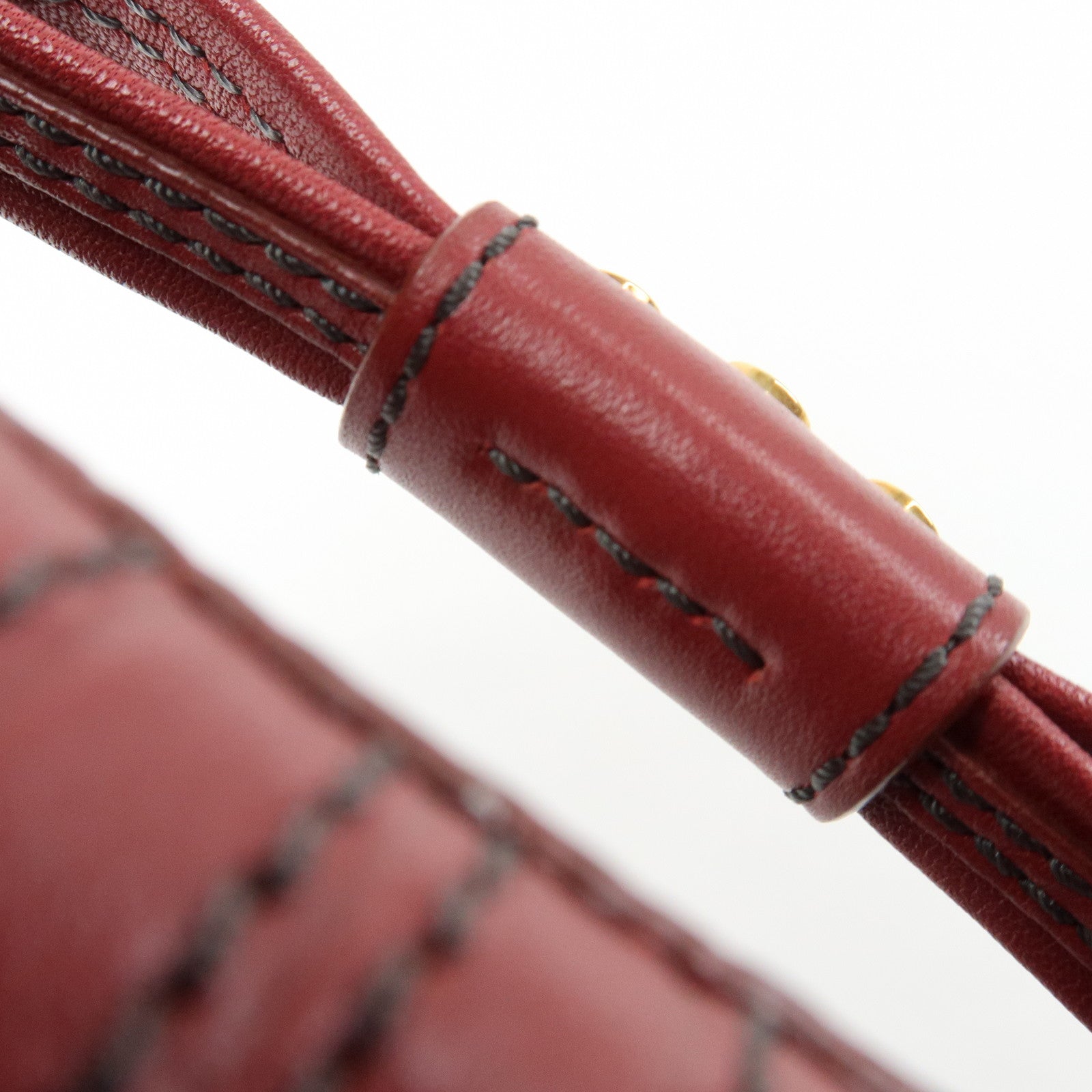 TOD’S Miky Leather Bag Charm Key Charm Key Holder Wine Red