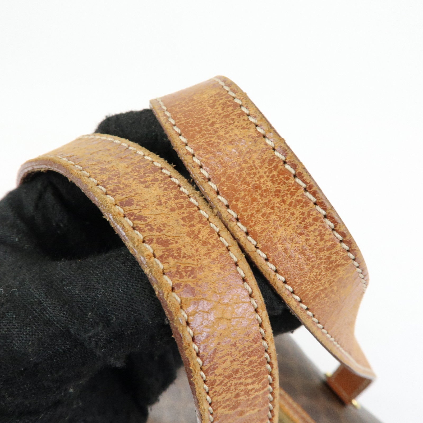 CELINE Macadam PVC Leather Shoulder Bag Hand Bag Brown