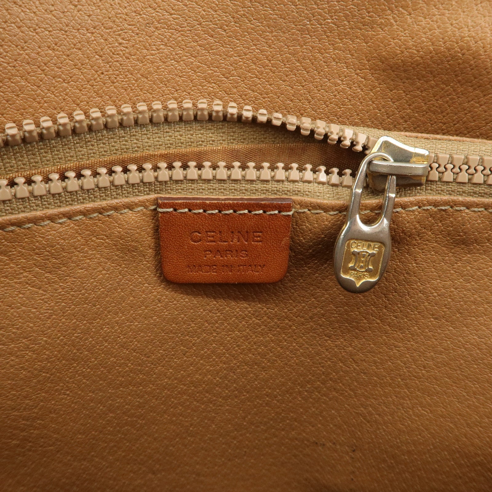 CELINE Macadam PVC Leather Tote Bag Shoulder Bag Brown