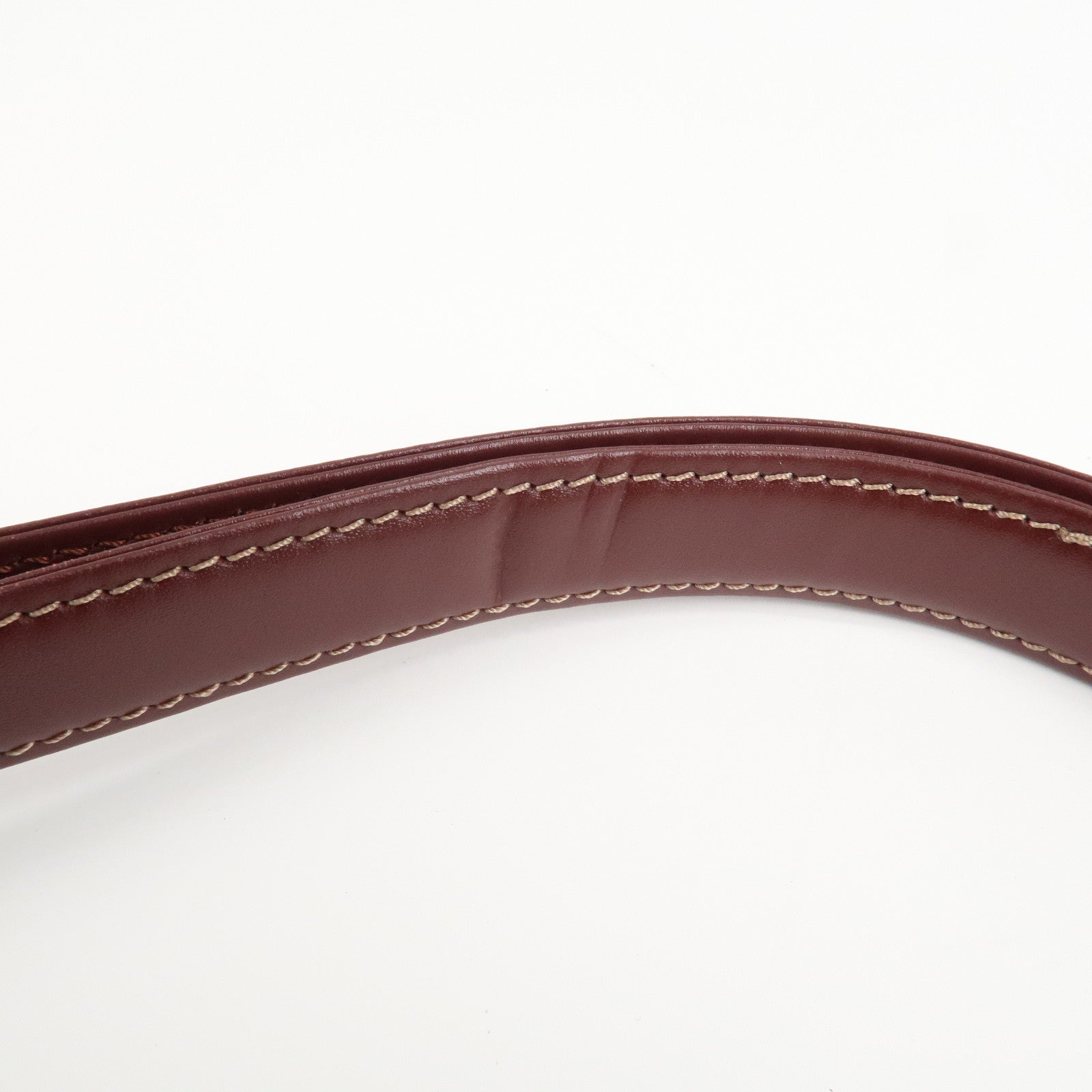 Cartier Must Line Calf Leather Shoulder Bag Burgundy