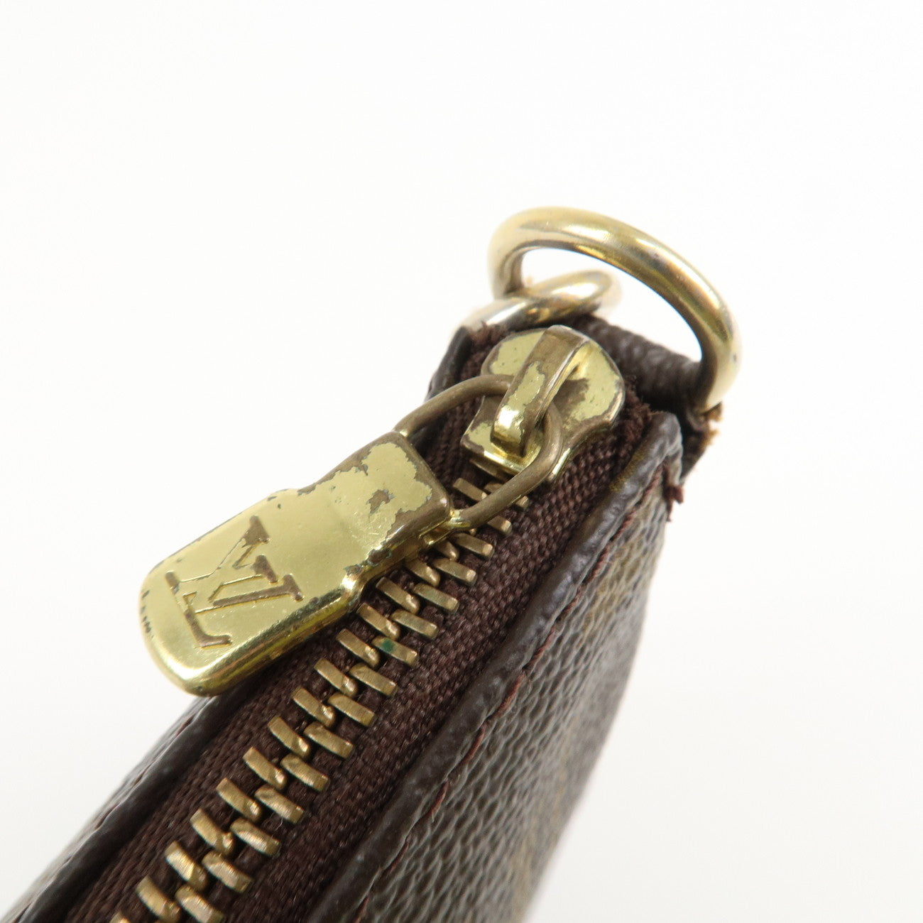 Louis Vuitton Monogram Pochette Accessoires Hand Bag Brown M51980 Used