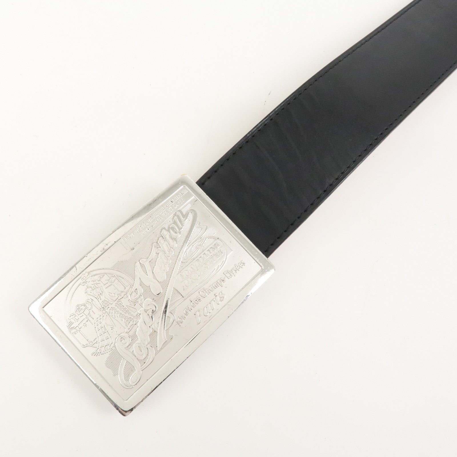 Louis Vuitton Leather Ceinture Jeans Belt 100/40 Black M6812