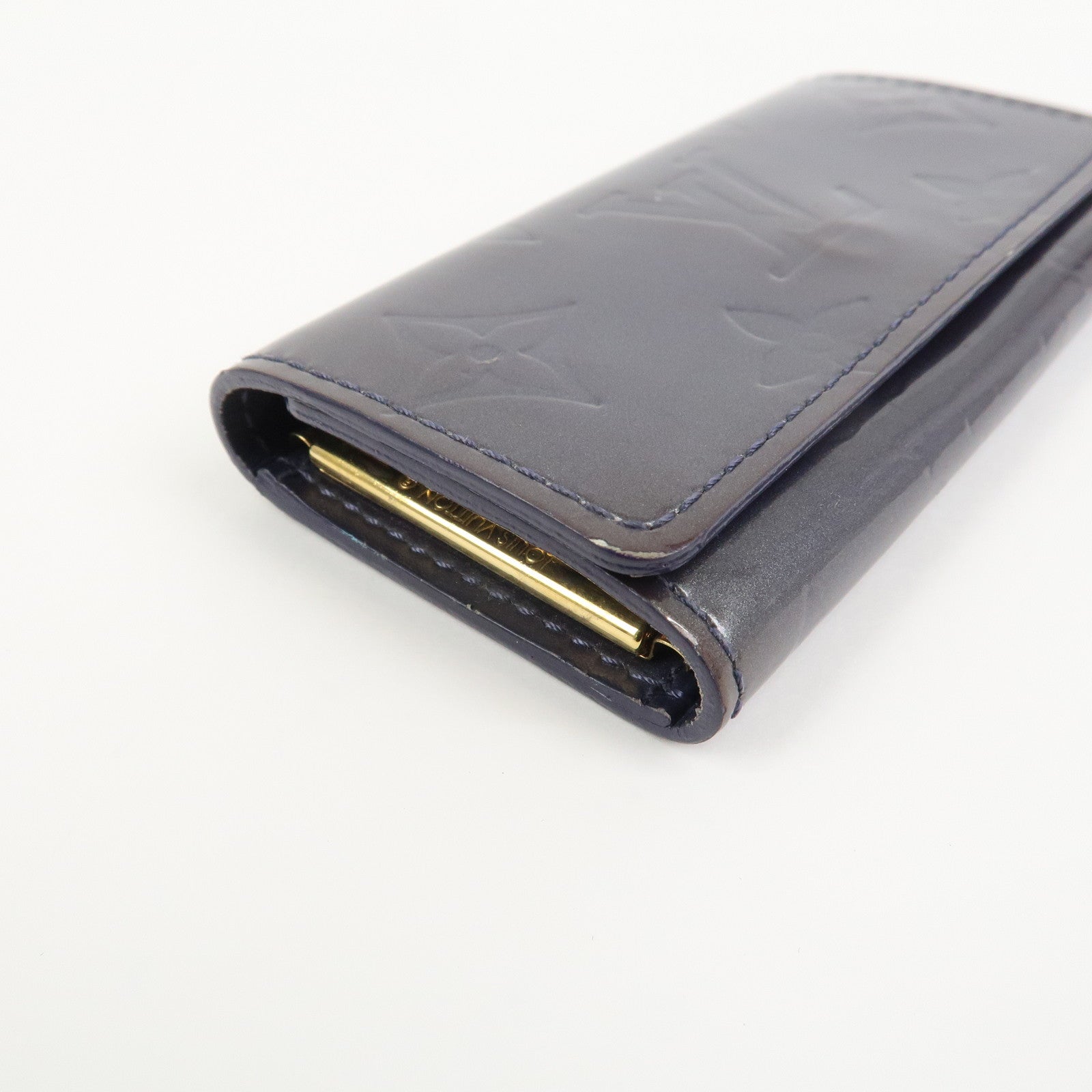 Louis Vuitton Monogram Vernis Multicle 4 Ring Key Case Indigo