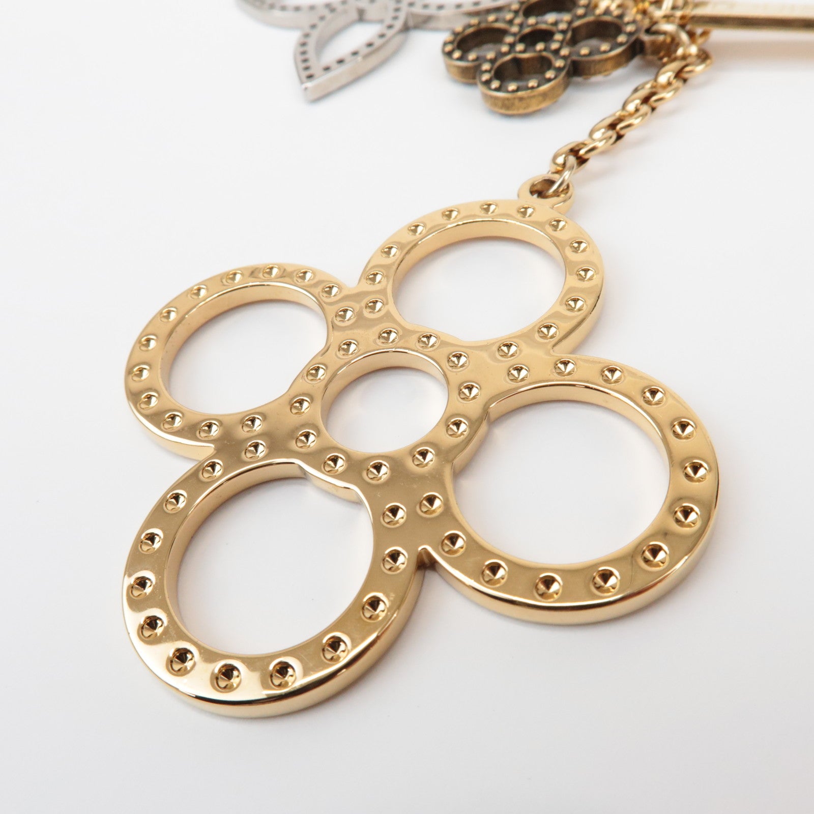 Louis Vuitton Bijoux Sac Tabage Bag Charm Gold Silver M65722