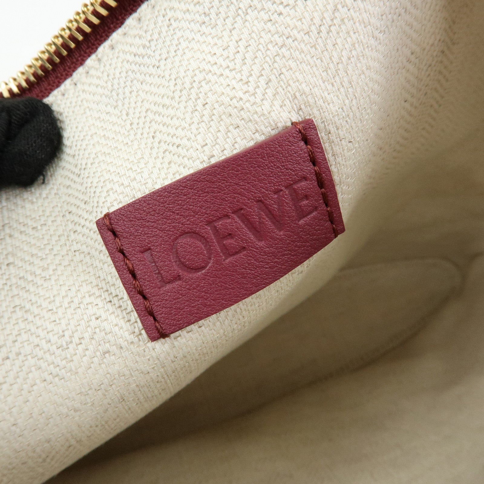 LOEWE Nappa Leather Clutch Bag Pouch Purple