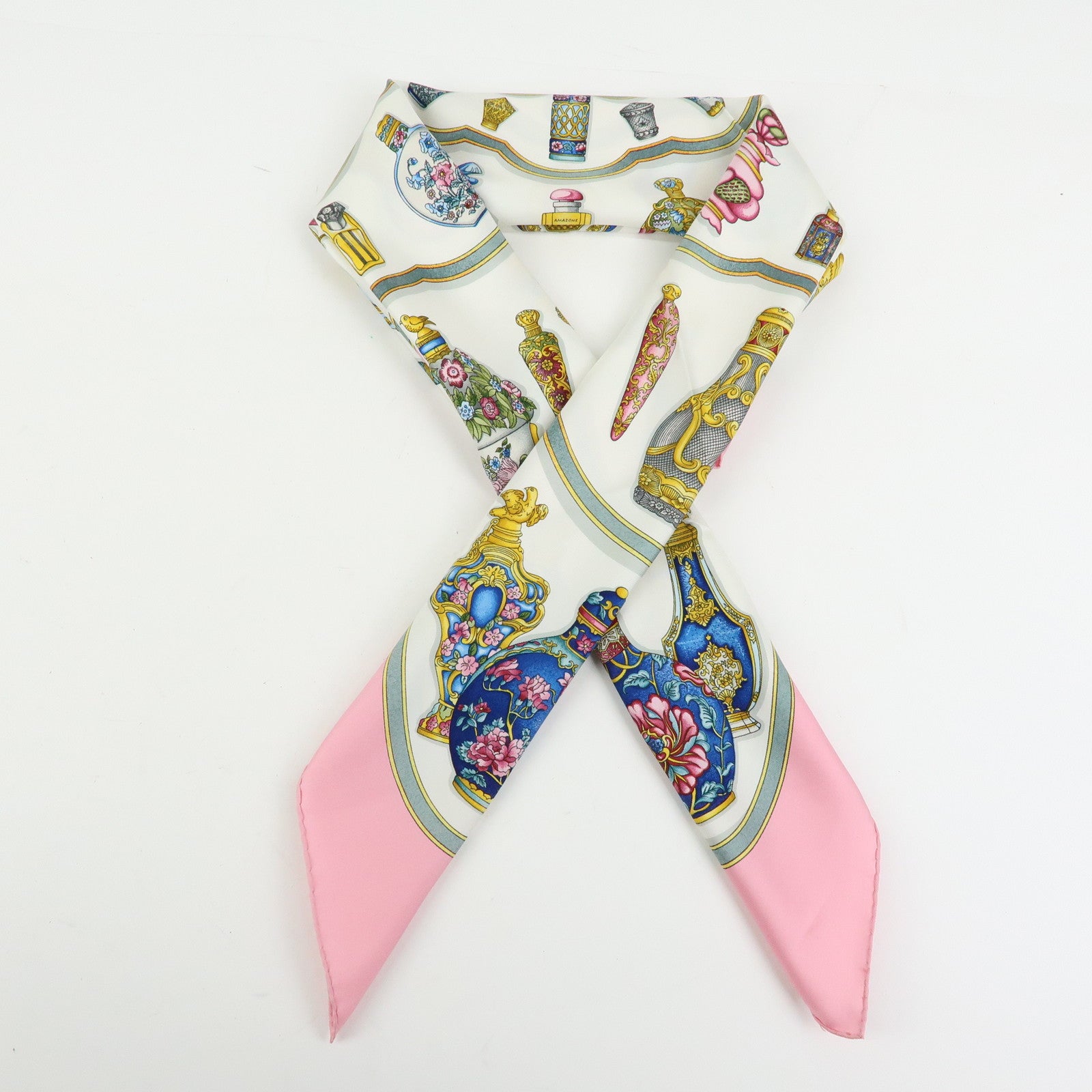 HERMES Carre 90 Silk 100% Pourvu qu'on ait l'ivresse Scarf Pink