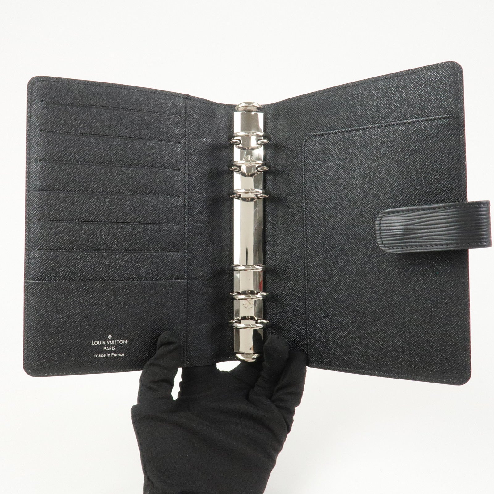 Louis Vuitton Epi Agenda MM Planner Cover Noir Black R20042