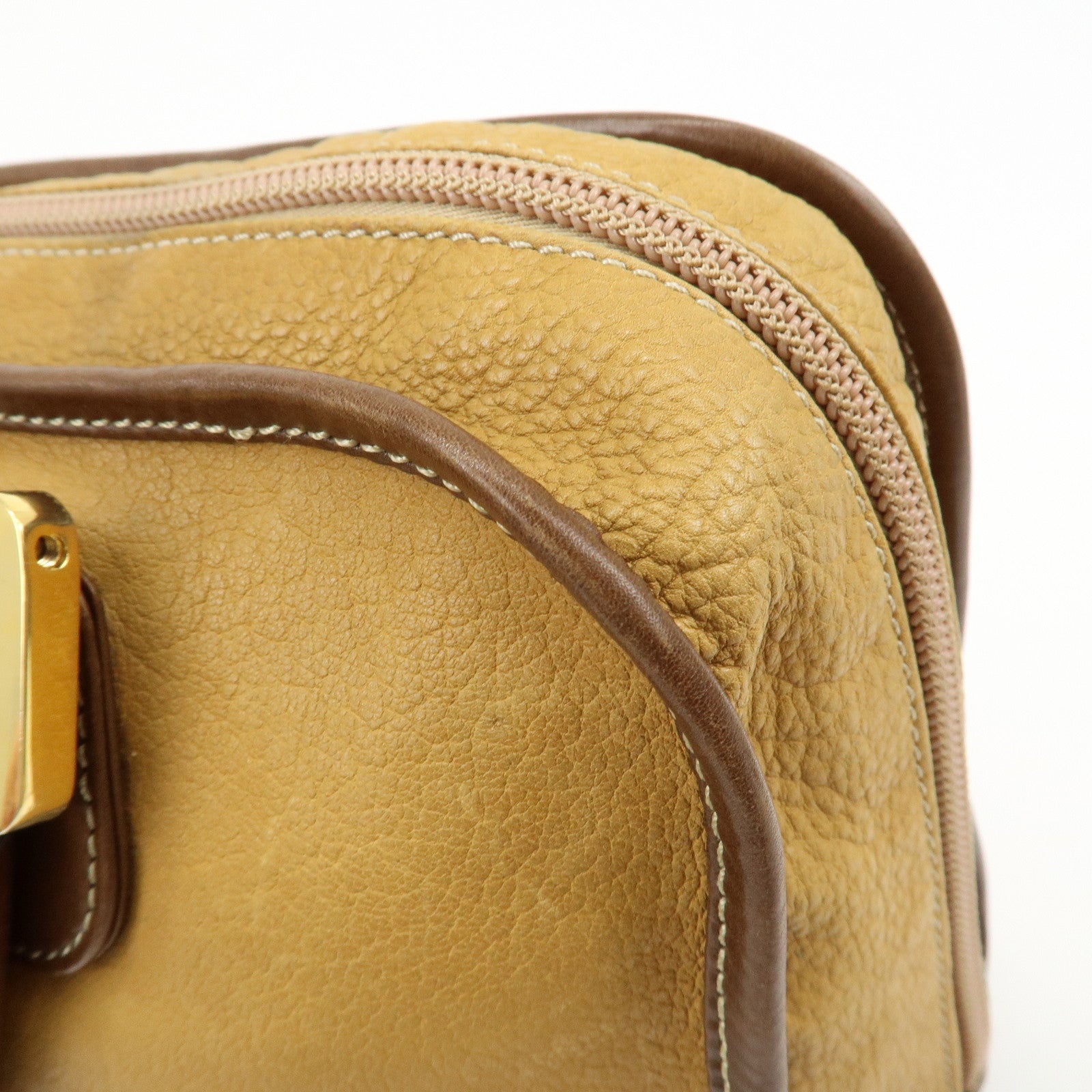 LOEWE Anagram Suede Leather Amazona 32 Hand Bag Brown Used