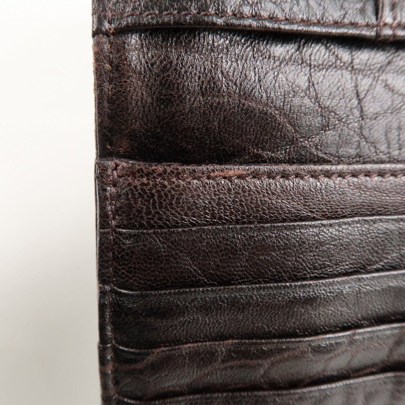 FENDI Zucca Canvas Leather W Hook Bifold Long Wallet 8N0032 Used