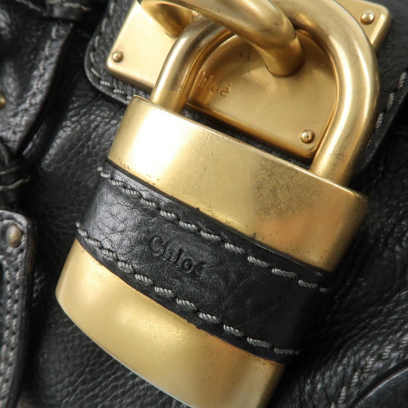 Chloe Paddington Leather Hand Bag Shoulder Bag Medium Used