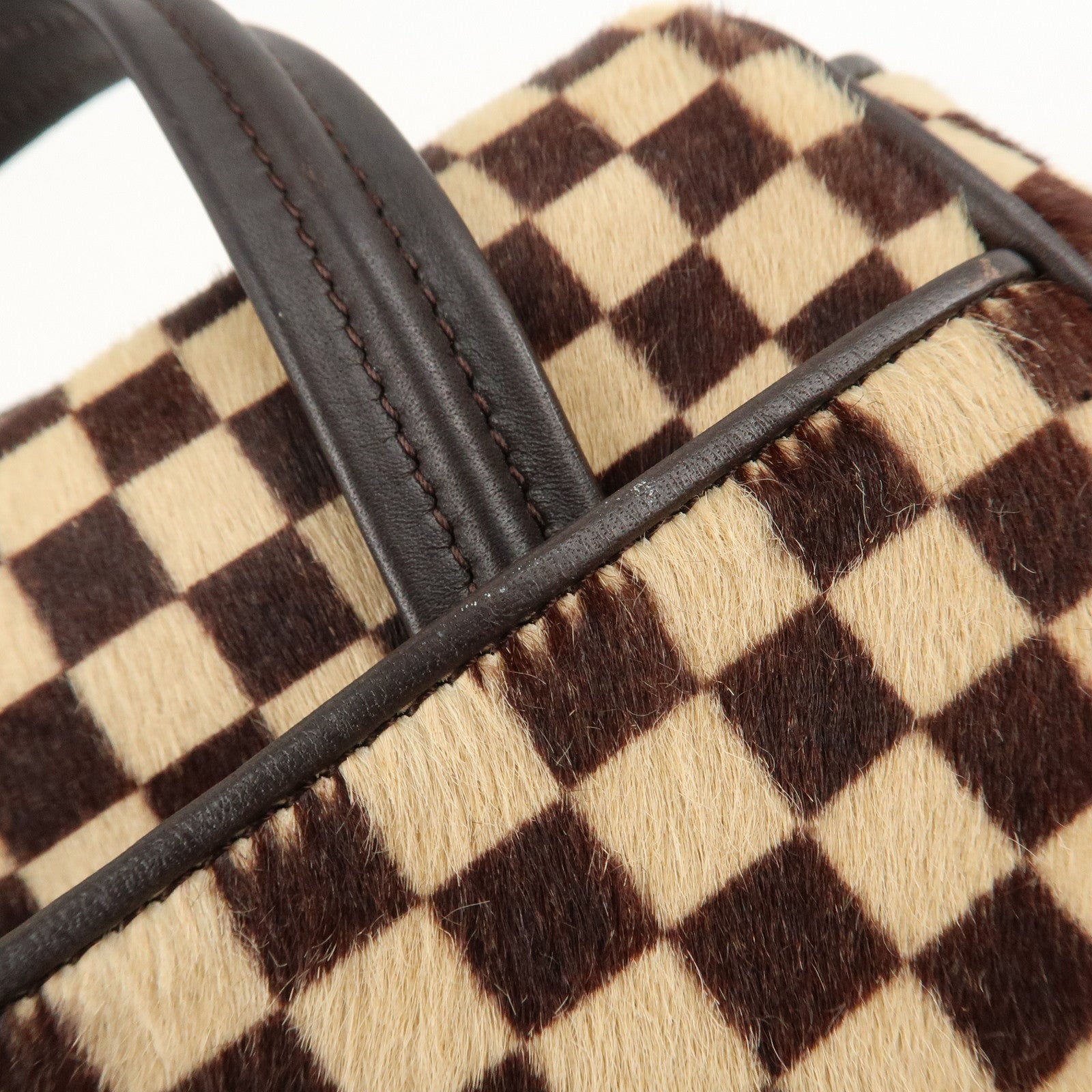 Louis Vuitton Damier Sauvage Lion Hand Bag Beige Brown M92131 Used