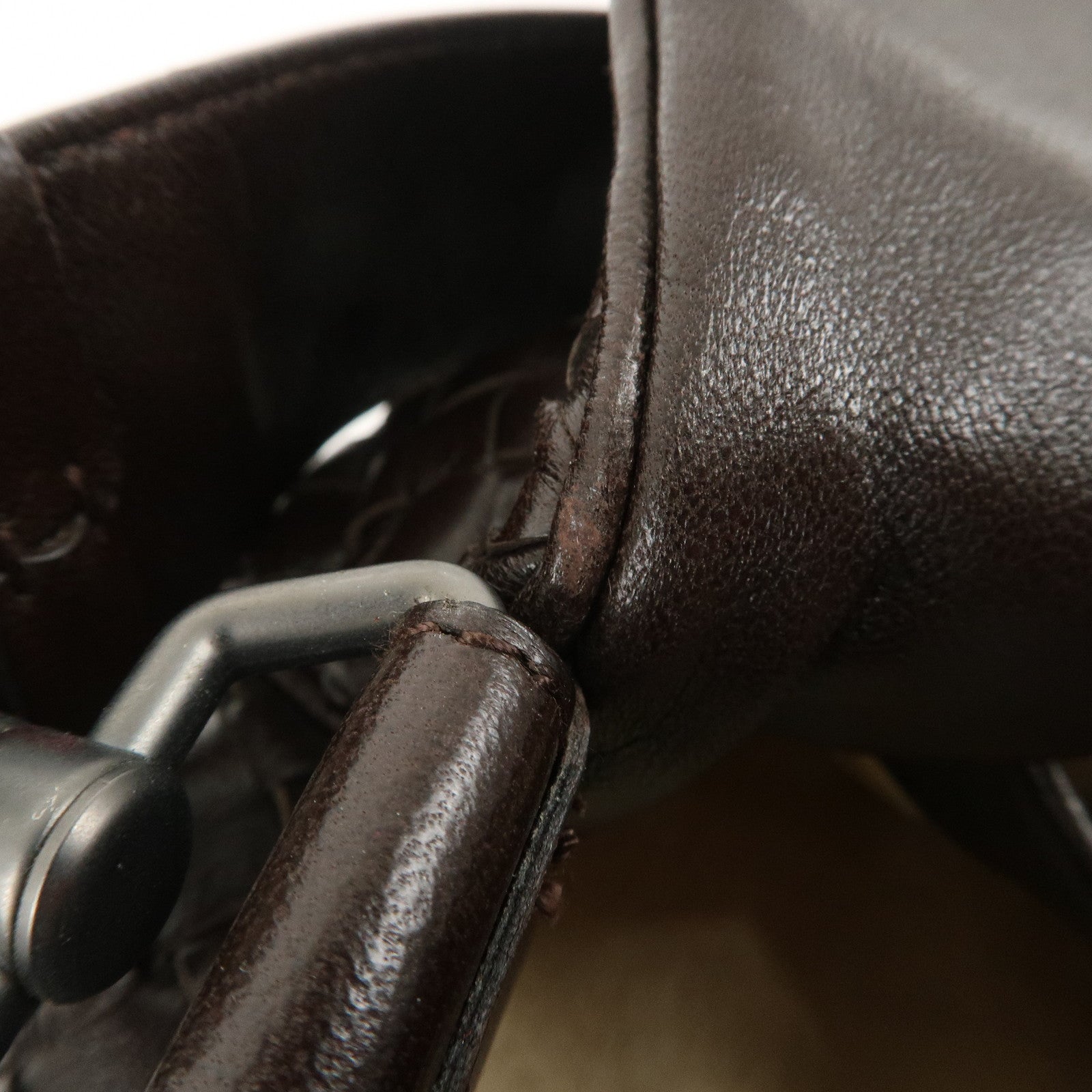 BOTTEGA VENETA Intrecciato Leather One-shoulder Bag Brown 142467 Used