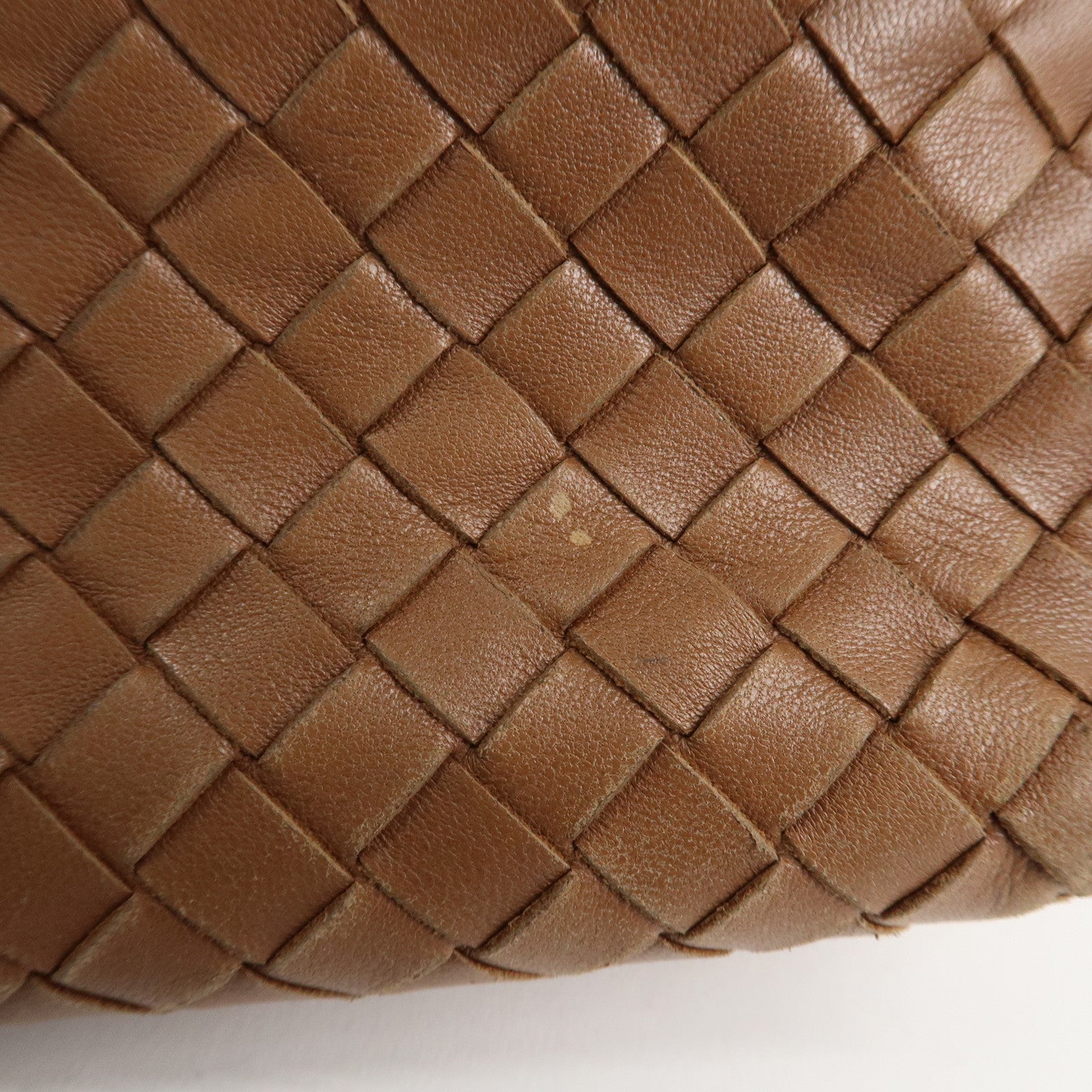 BOTTEGA VENETA Intrecciato Leather Tote Bag Brown 162937 Used