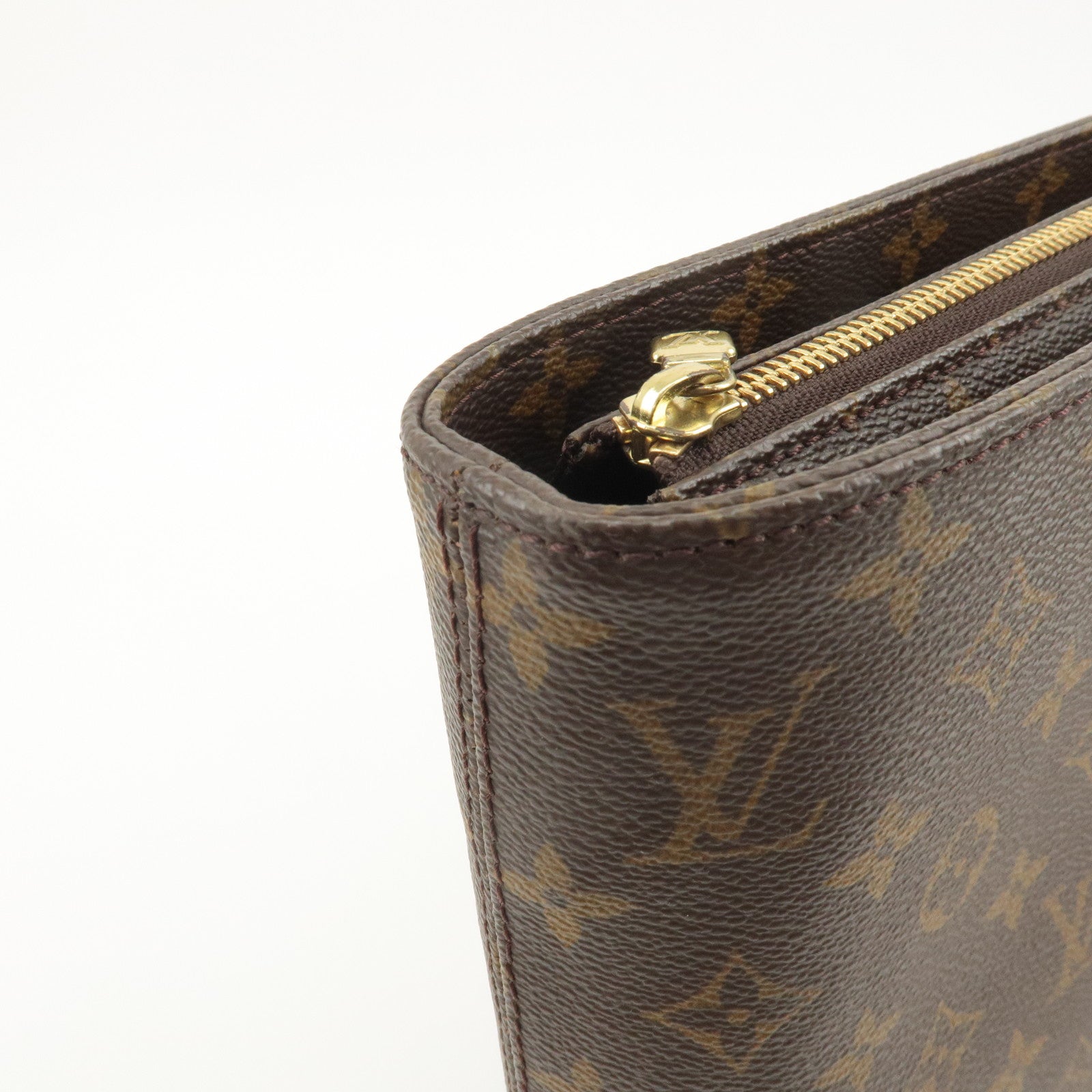 Louis Vuitton Monogram Luco Tote Bag Hand Bag Brown M51155 Used