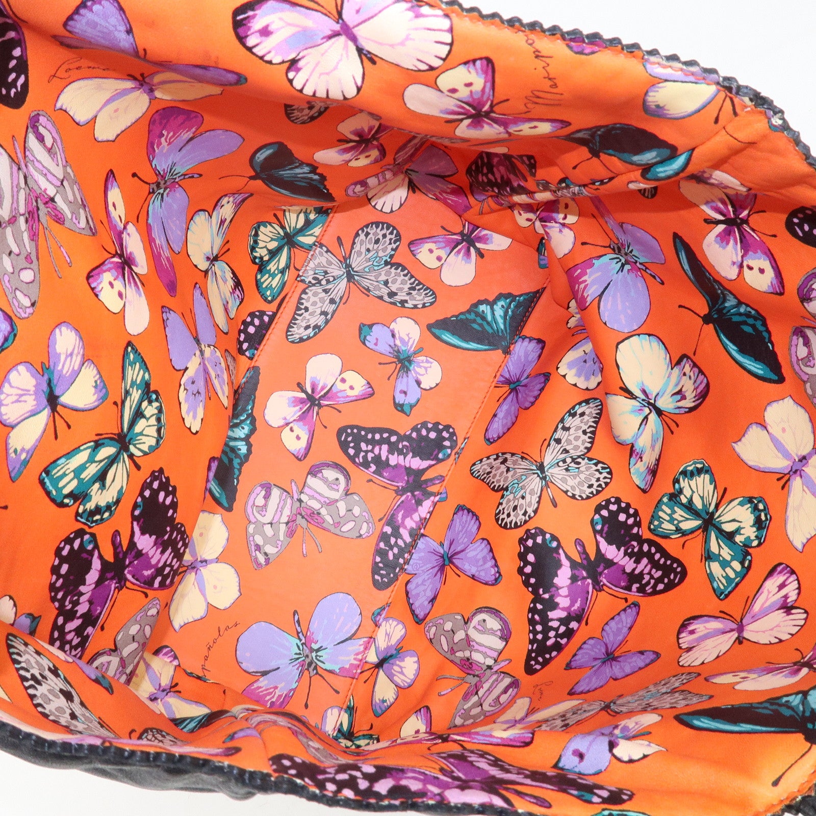 LOEWE Anagram Leather Shoulder Bag Tote Bag Black Used