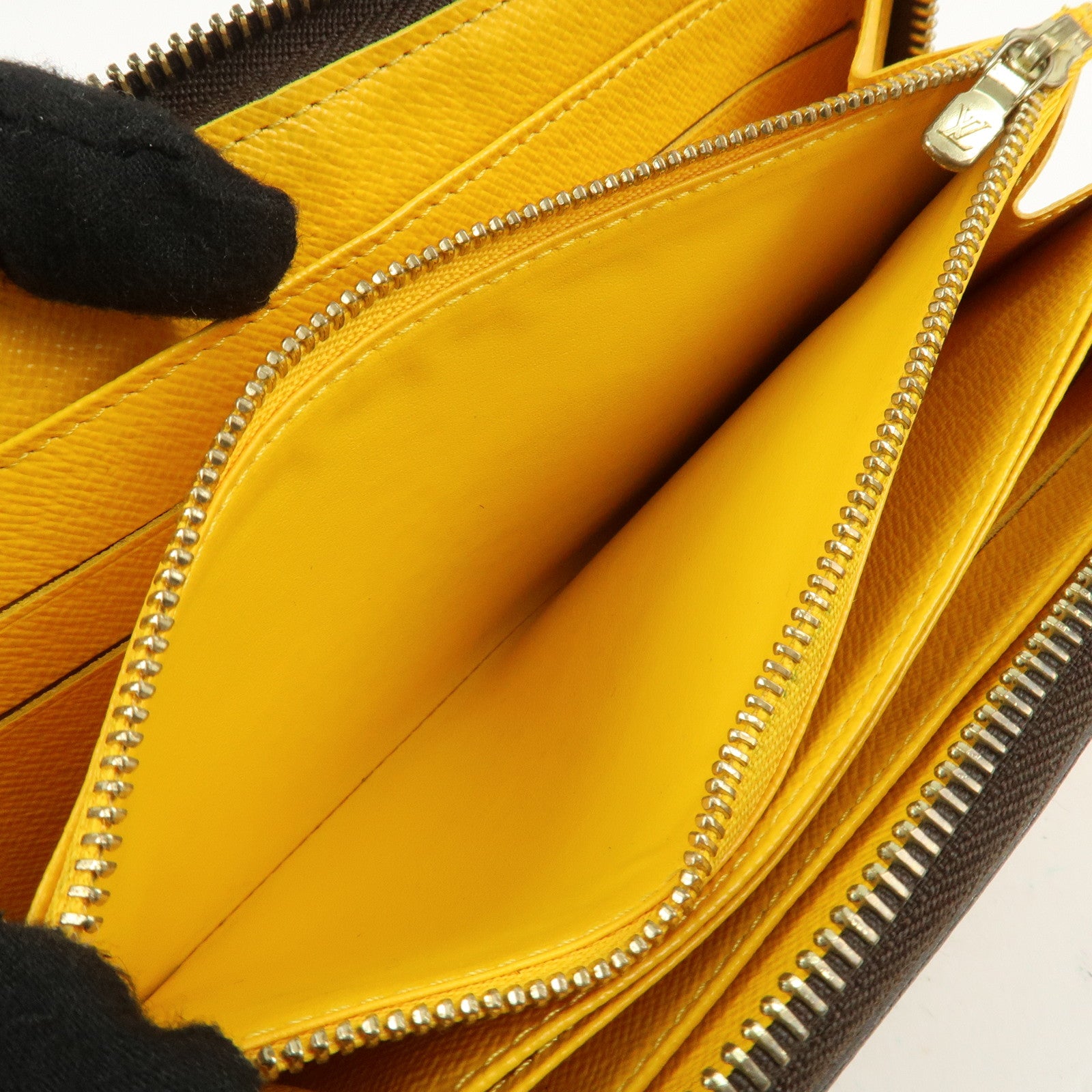 Louis Vuitton Monogram Zippy Wallet Pumpkin Dots Jaune M60449 Used