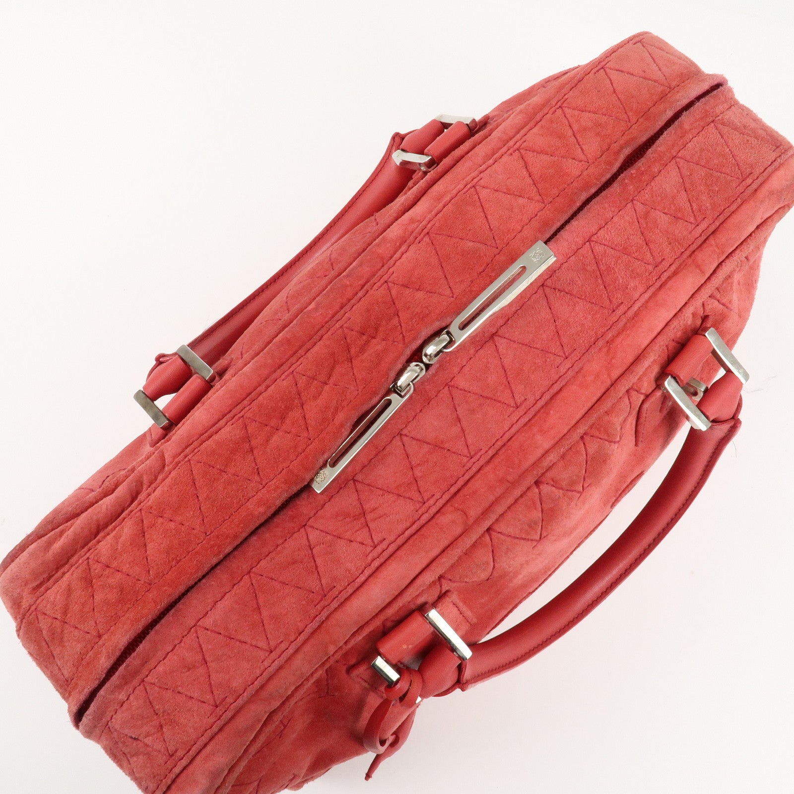 LOEWE Anagram Leather Amazona 36 Hand Bag Rose Used