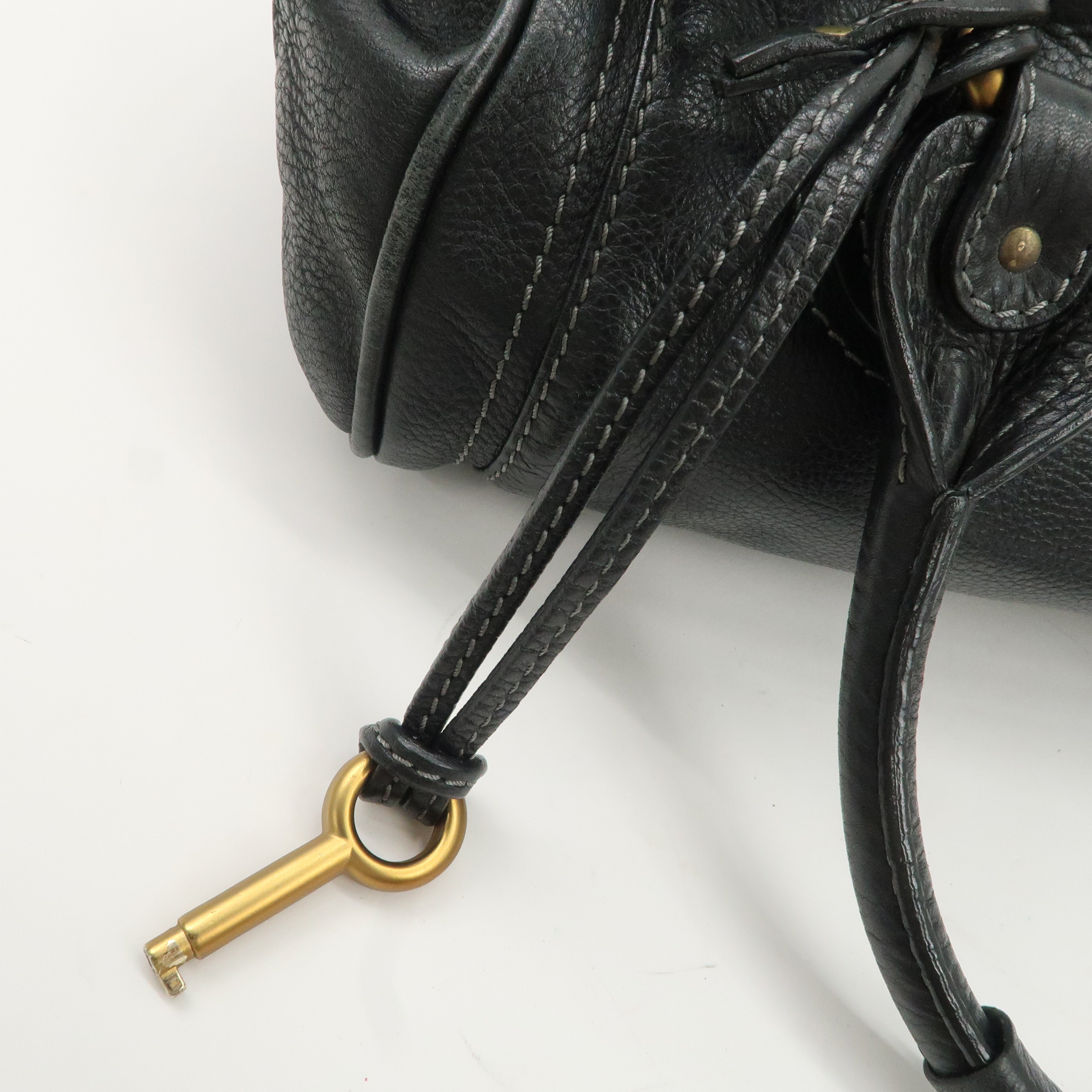 Chloe Paddington Leather Shoulder Bag Hand Bag Black Used