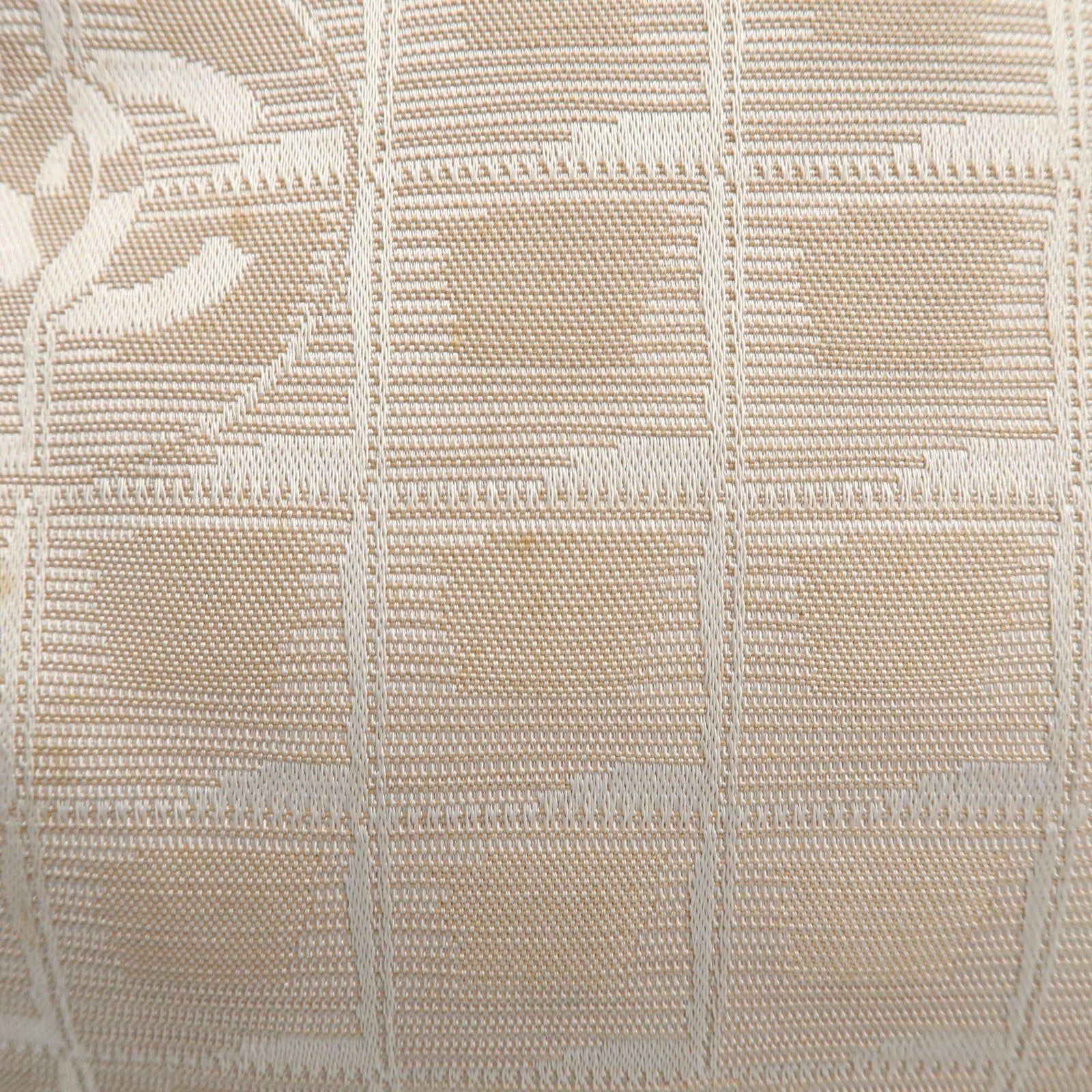 CHANEL New Travel Line Nylon Jacquard Leather Tote Bag Beige A15991 Used