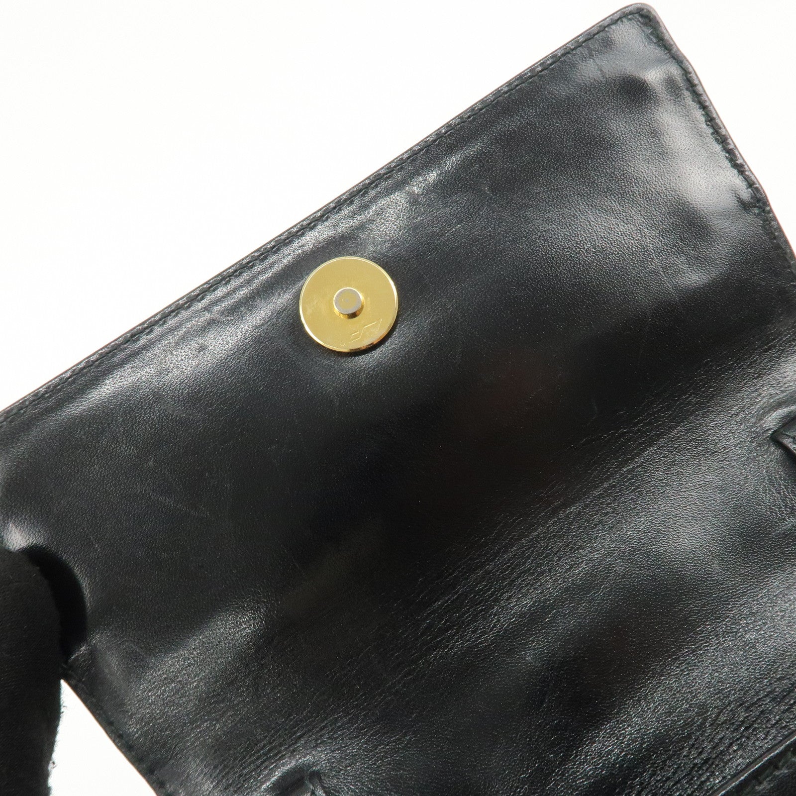 Ferragamo Vara Ribbon Leather Small Hand Bag Black Used