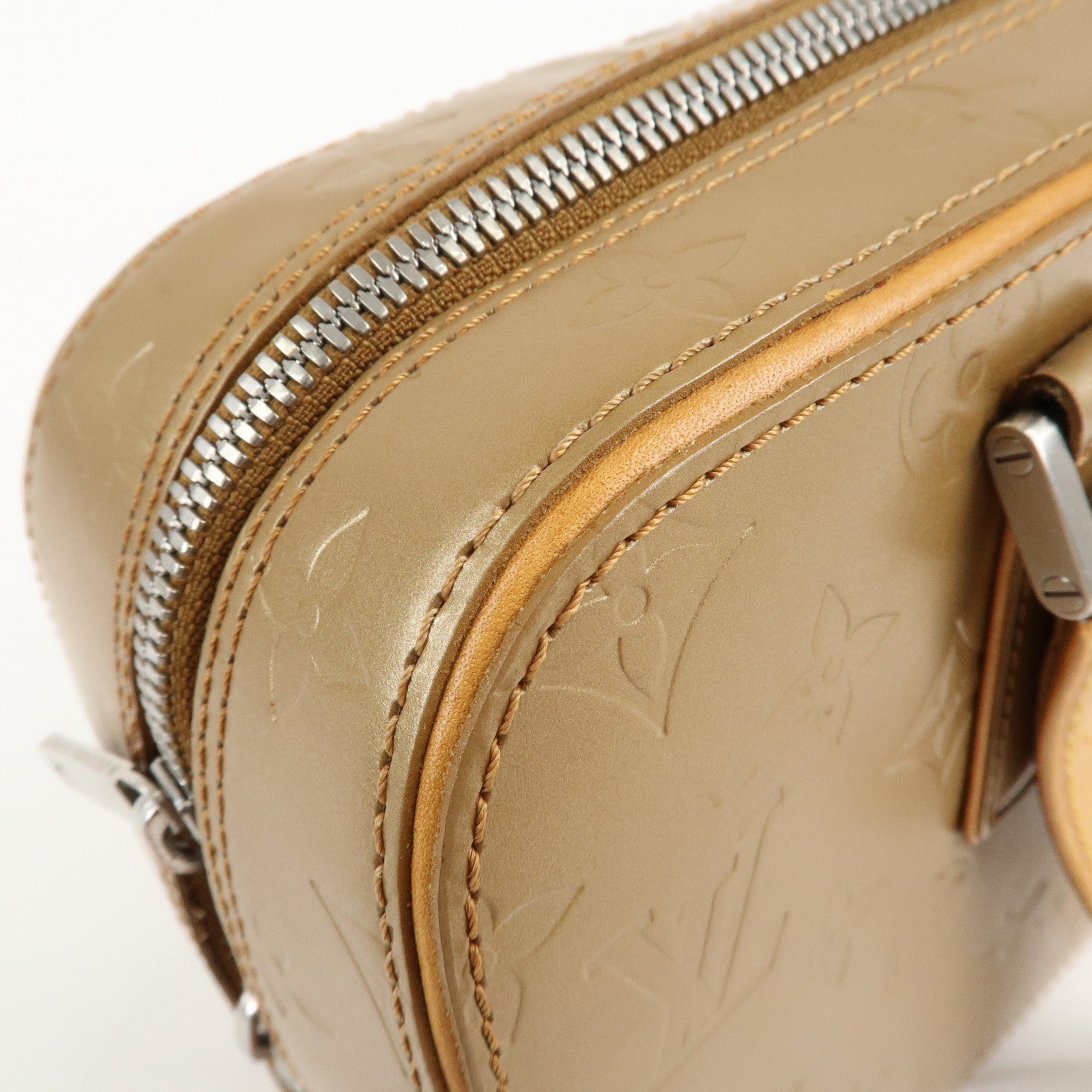 Louis Vuitton Monogram Matte Shelton Hand Bag Ambre M55177 Used