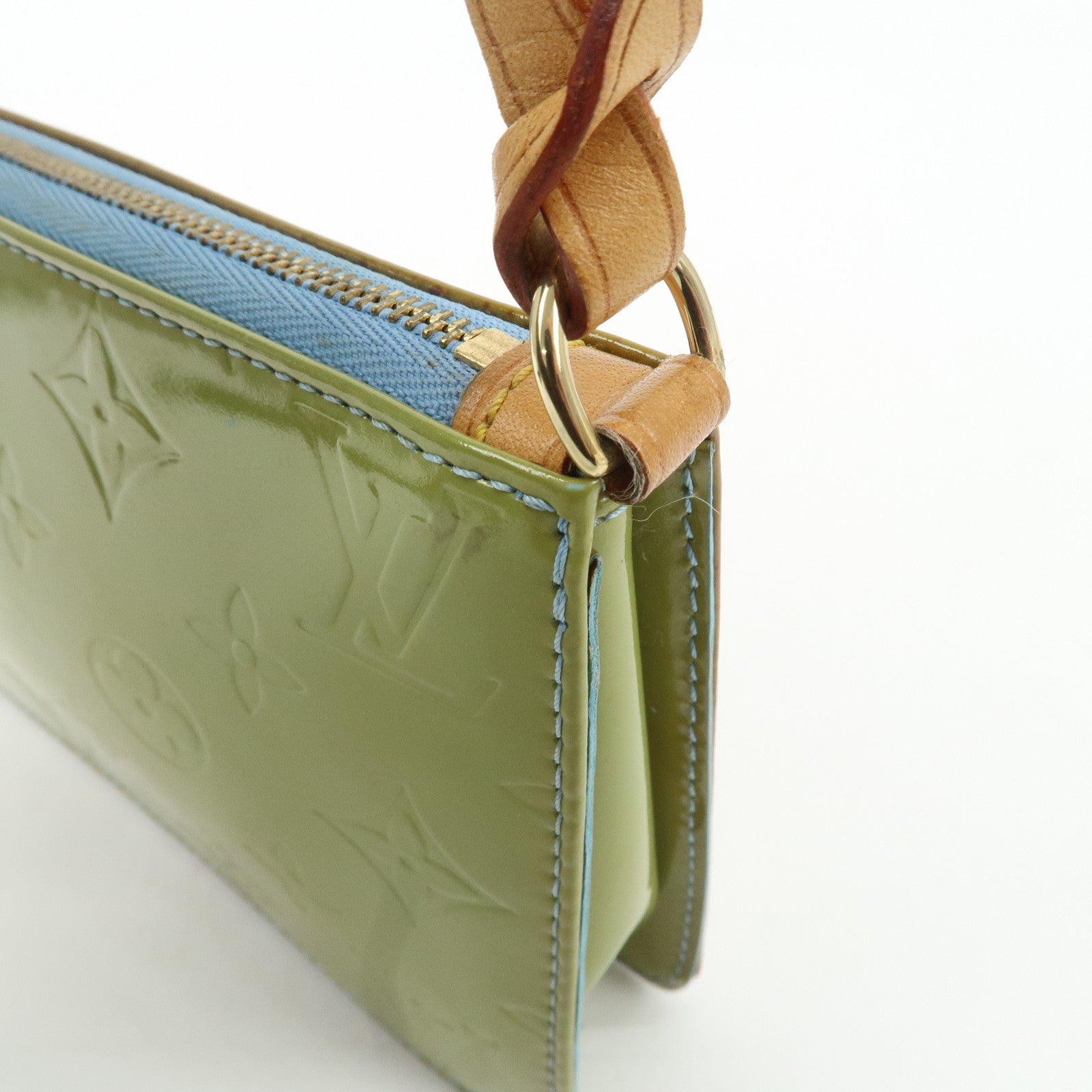 Louis Vuitton Monogram Vernis Lexington Hand Bag Baby Blue M91011 Used