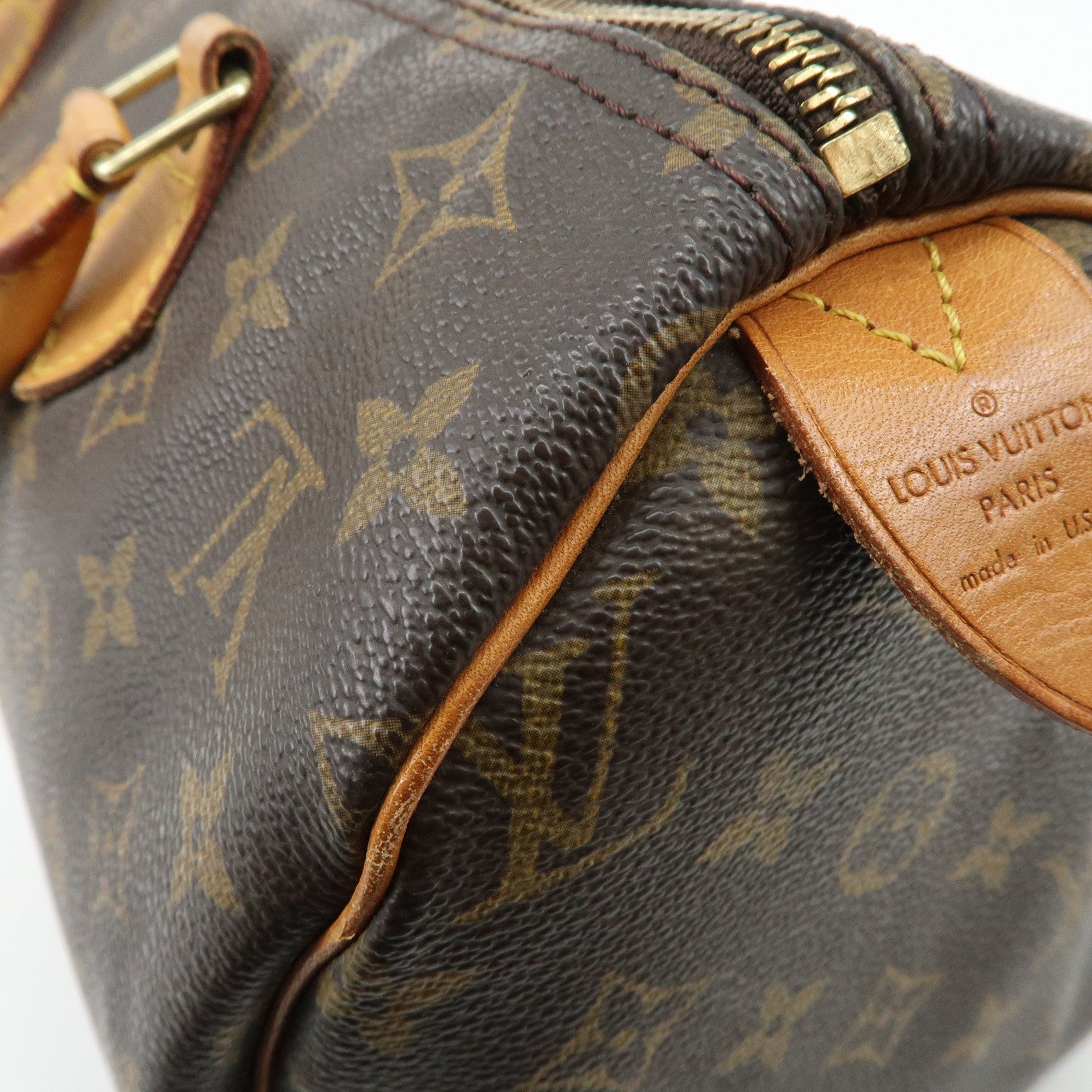 Louis Vuitton Monogram Speedy 30 Hand Bag Boston Bag M41526 Used