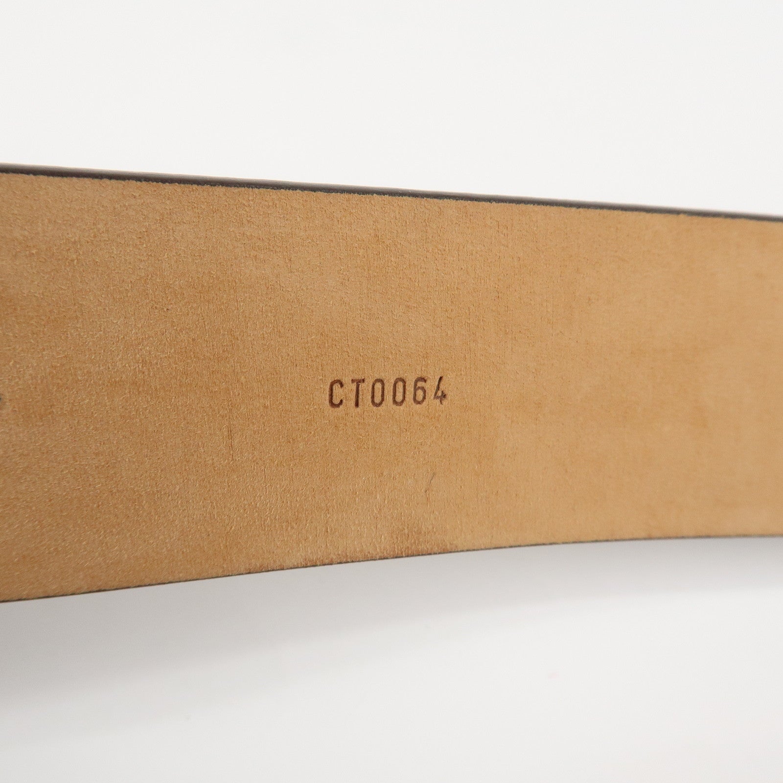 AuthLouis Vuitton Damier Ebene Saint Tulle Belt Carre 85/34 M6803V Used